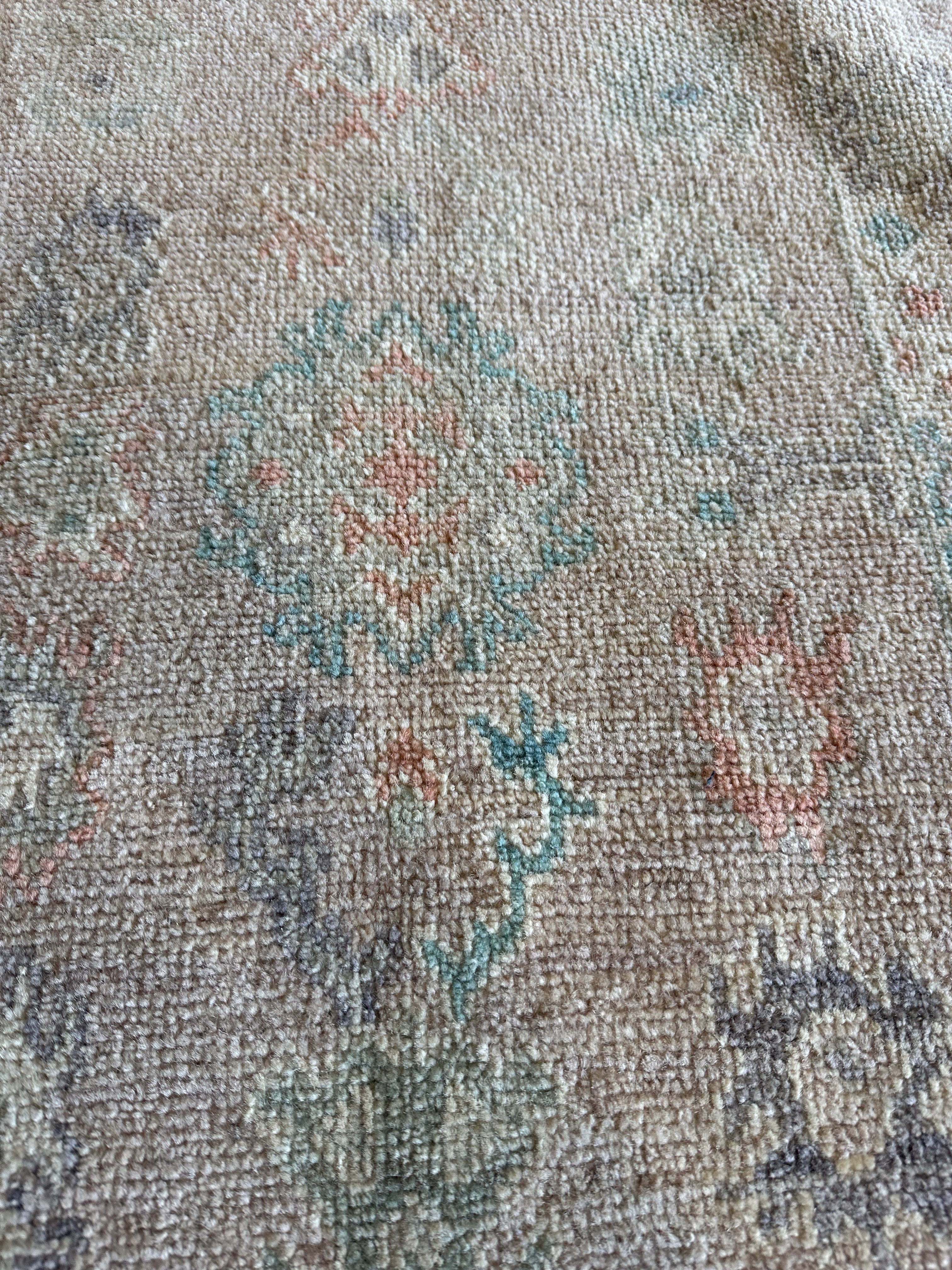 Alison C. Rosa 2x3 Pink Afghani Whitewashed Oushak