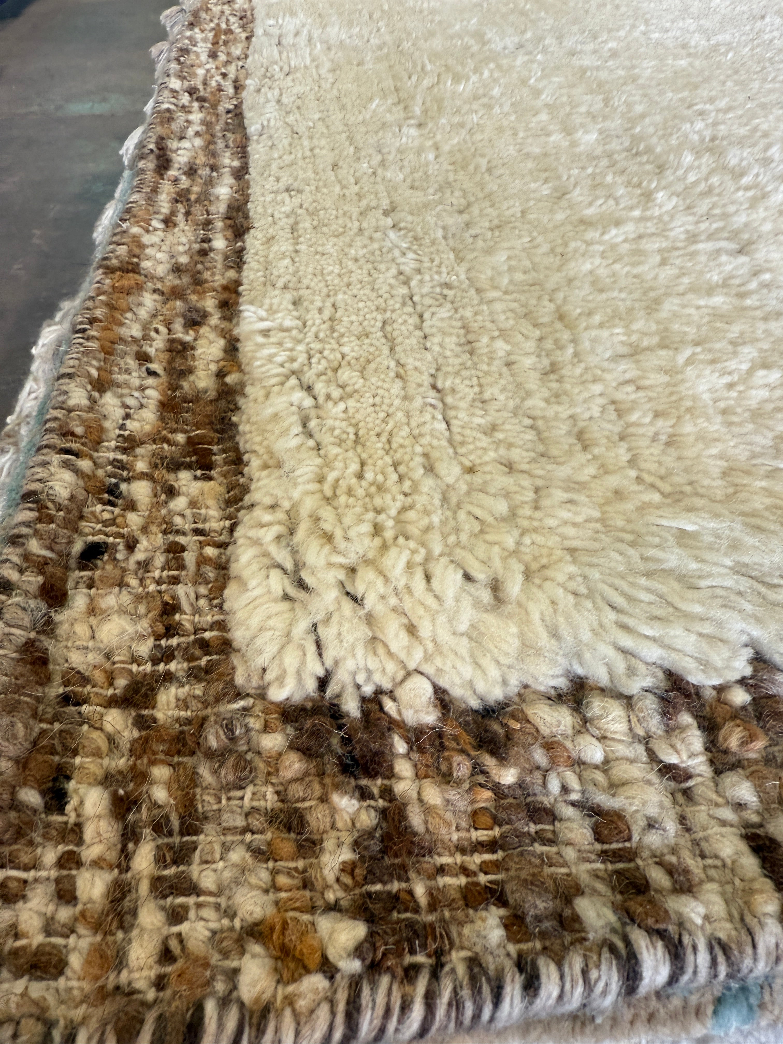Steven Kruegar 8.9x11.6 Cream Hand-Knotted Moroccan Style Rug