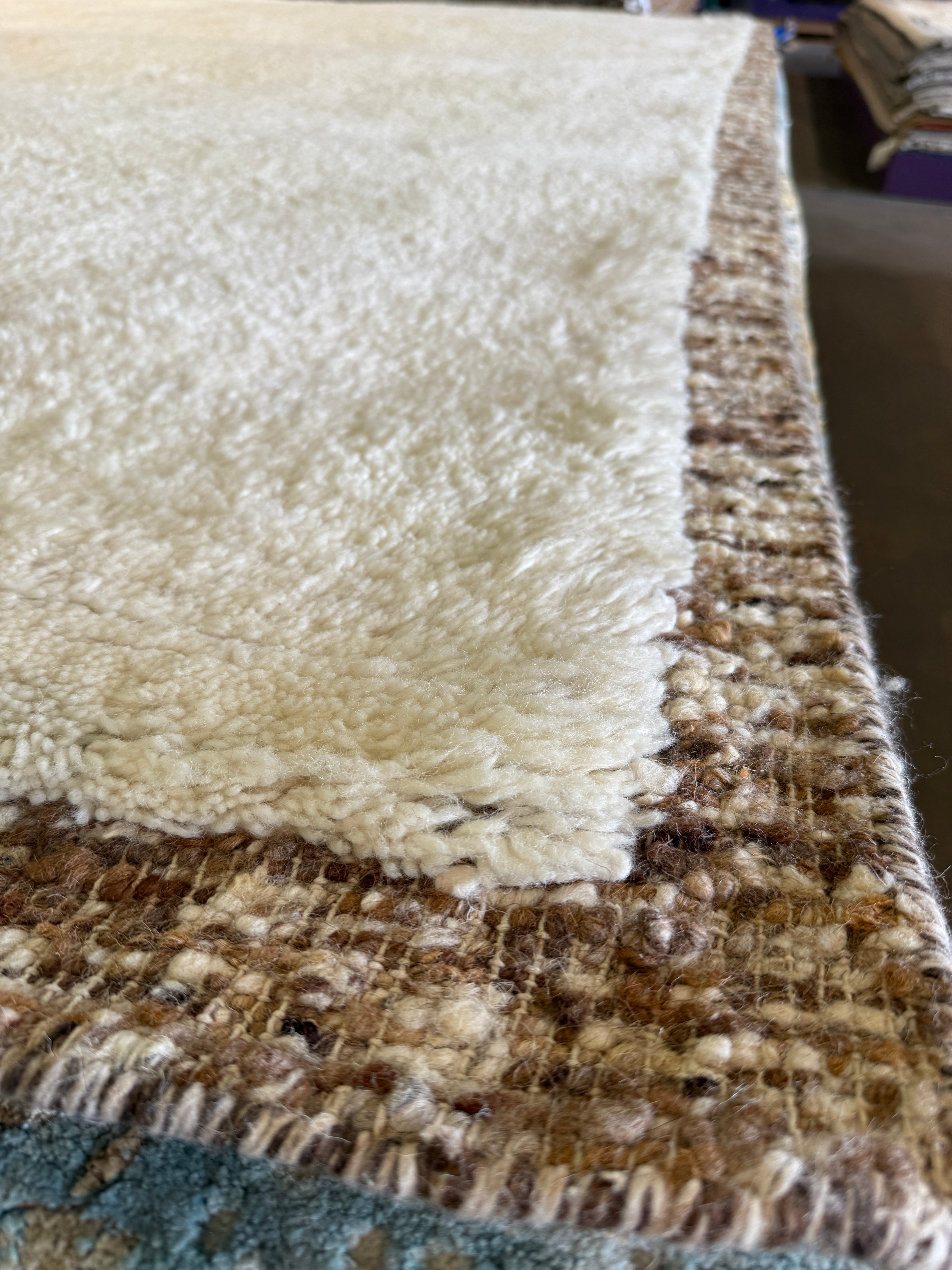 Steven Kruegar 8.9x11.6 Cream Hand-Knotted Moroccan Style Rug