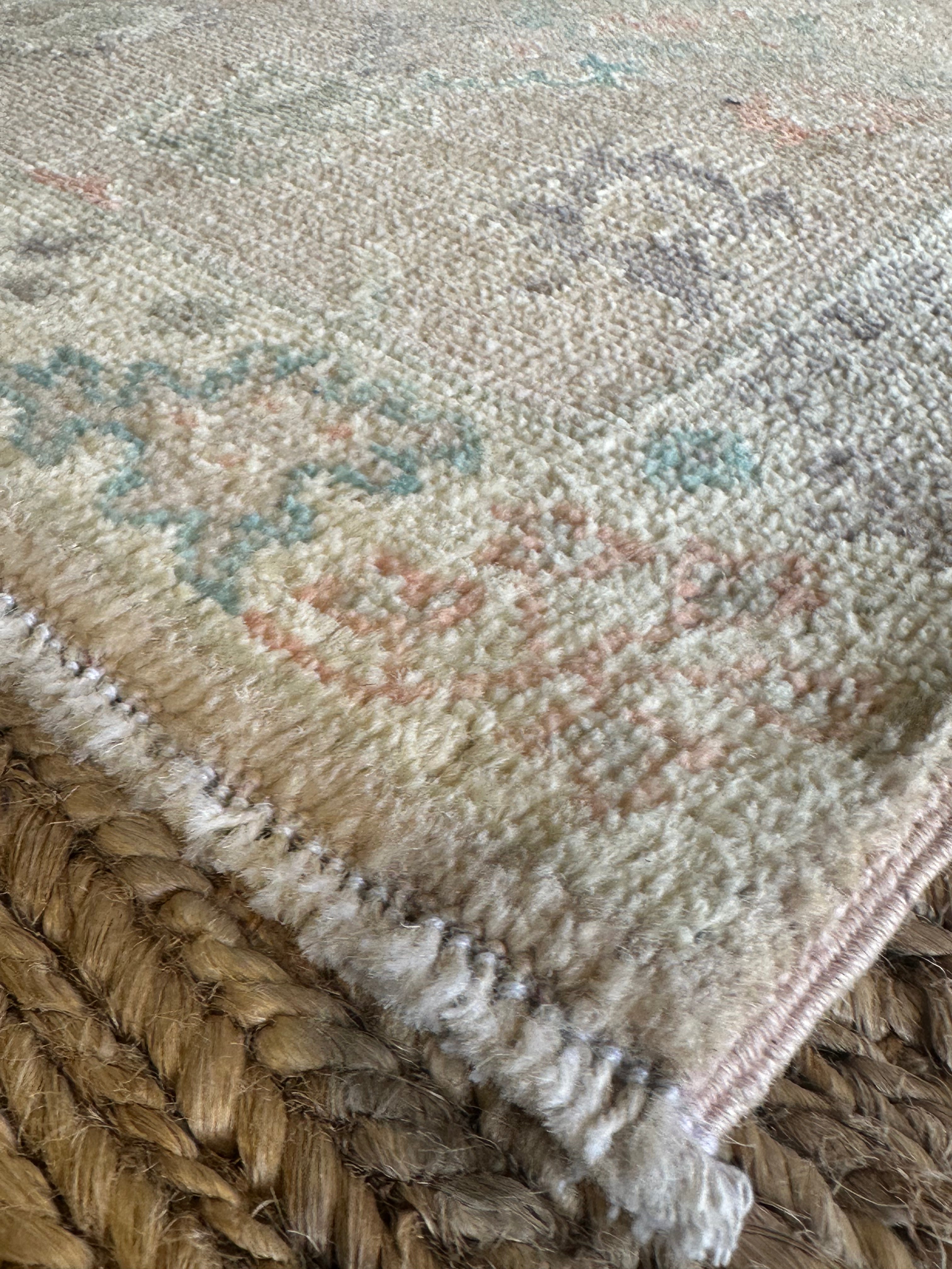 Alison C. Rosa 2x3 Pink Afghani Whitewashed Oushak