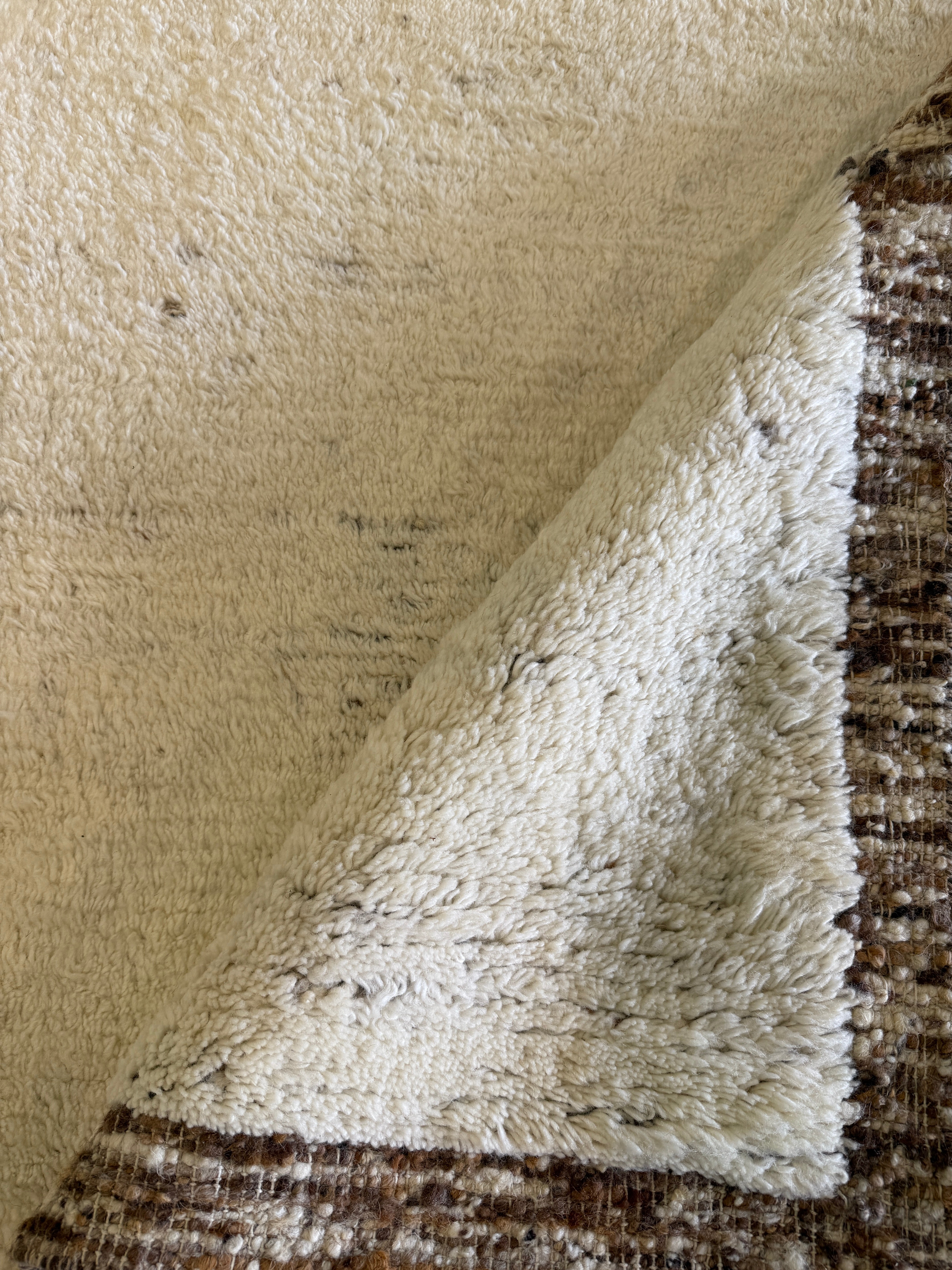 Steven Kruegar 8.9x11.6 Cream Hand-Knotted Moroccan Style Rug