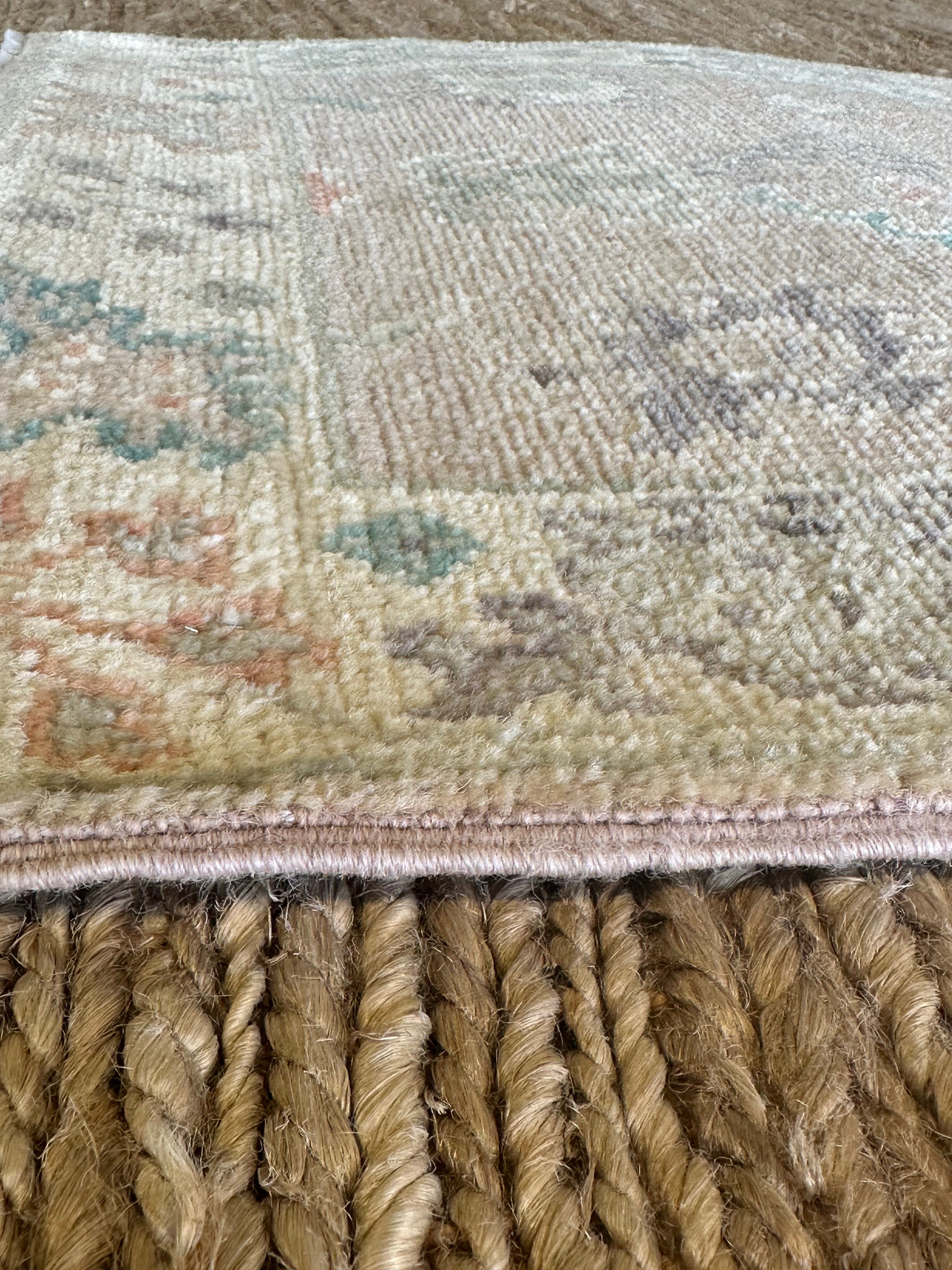Alison C. Rosa 2x3 Pink Afghani Whitewashed Oushak