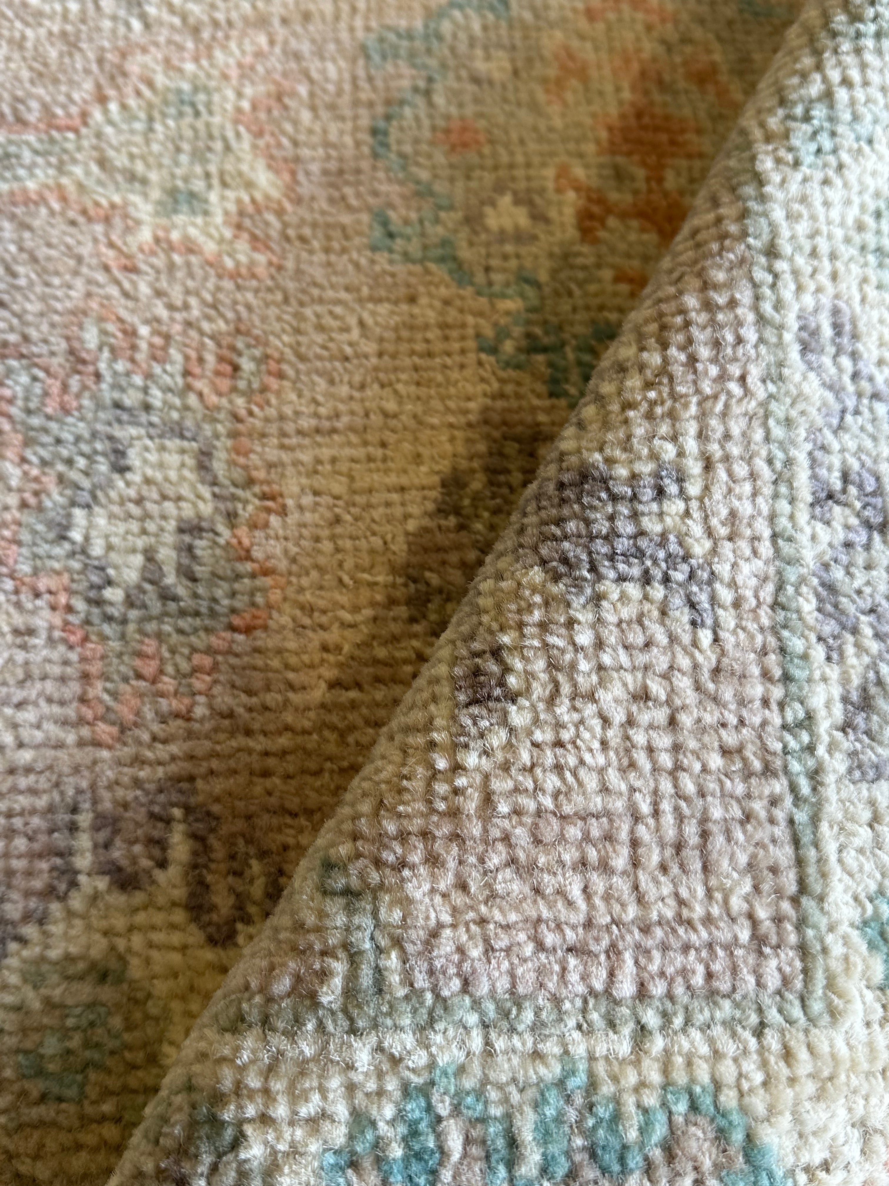 Alison C. Rosa 2x3 Pink Afghani Whitewashed Oushak