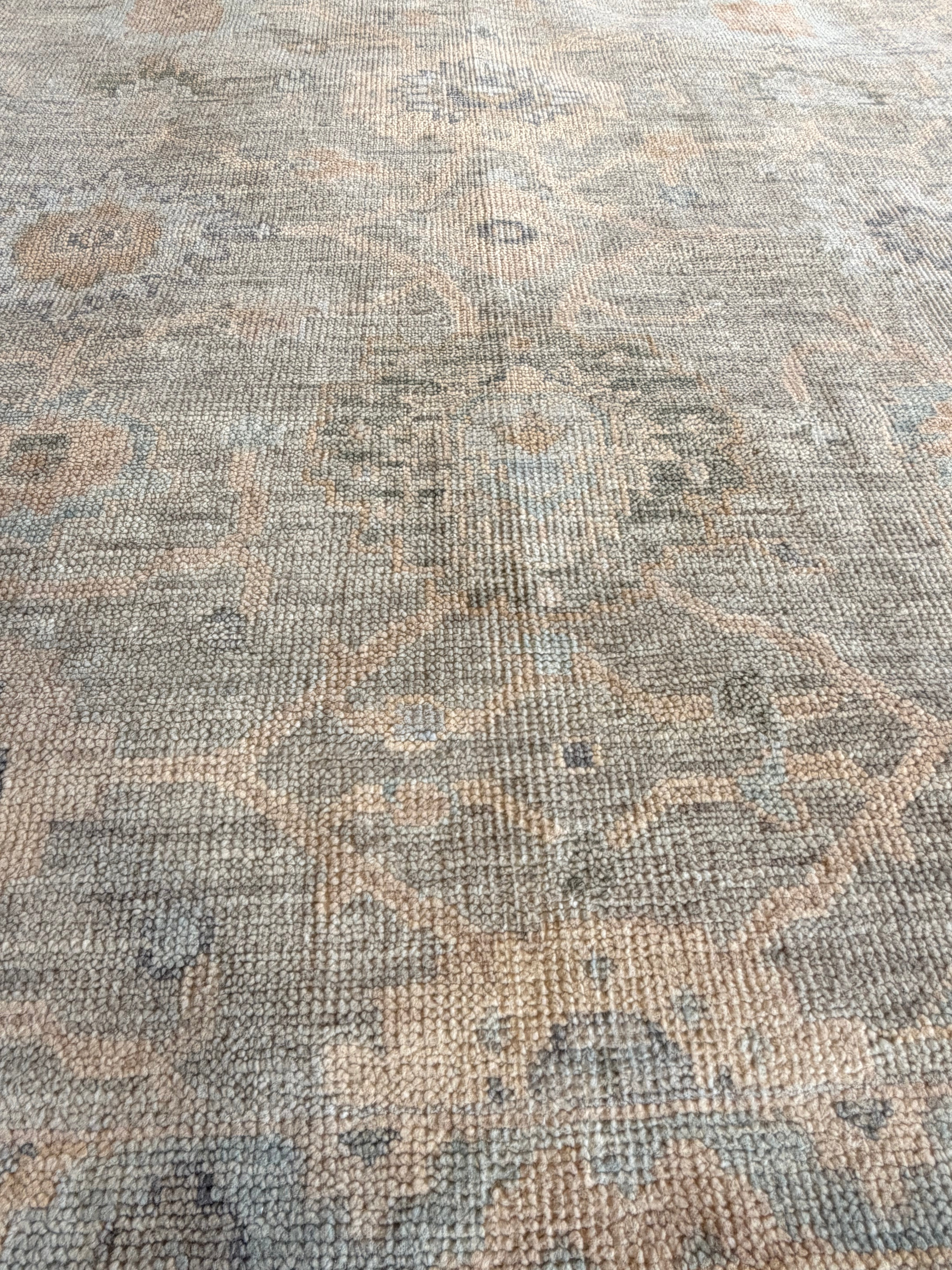 Isabel May 10x14 Grey Hand-Knotted Oushak