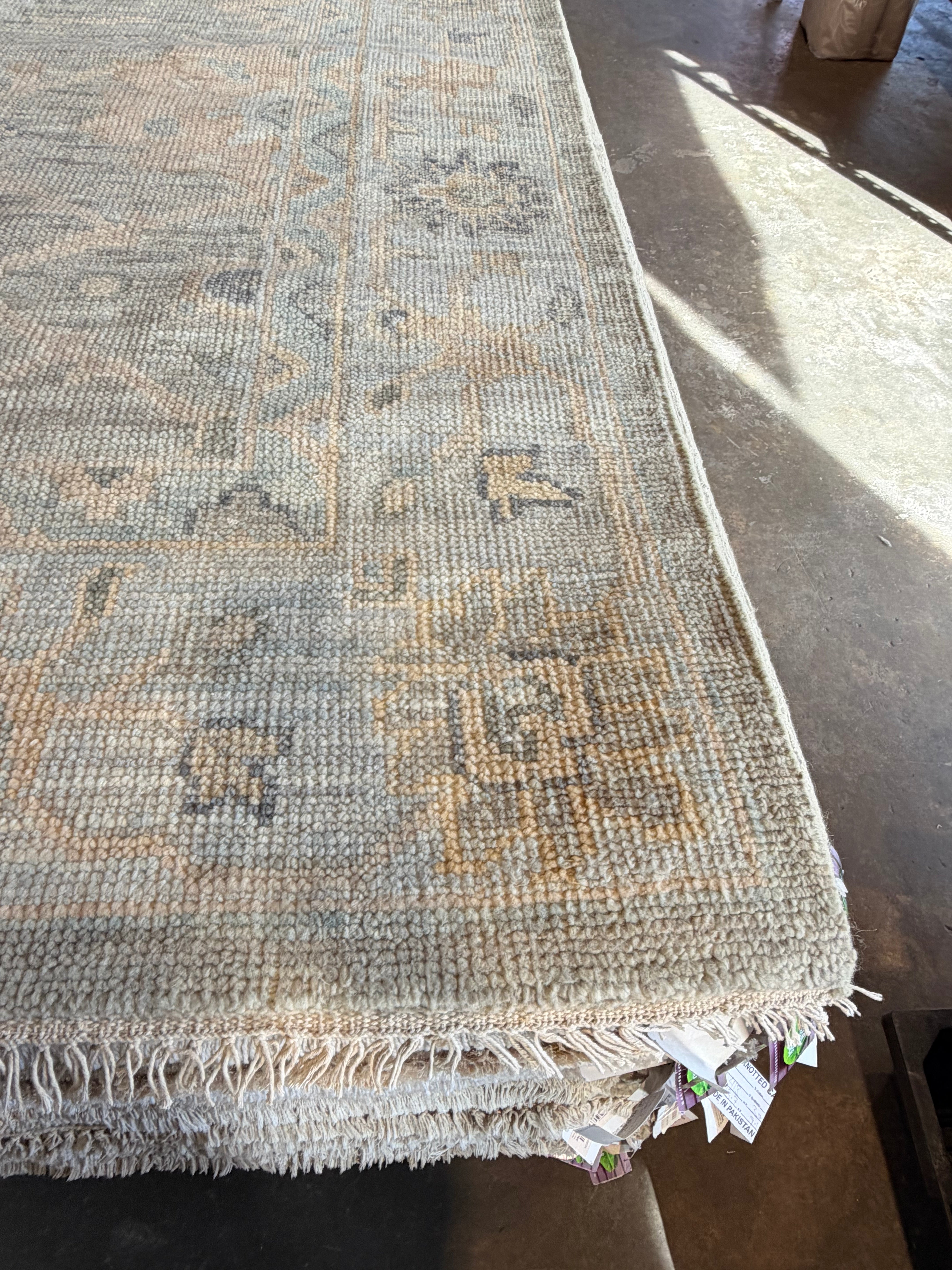 Isabel May 10x14 Grey Hand-Knotted Oushak