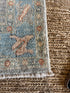 Laysla De Oliveira 2x3 Blue Afghani Whitewashed Oushak