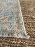 Laysla De Oliveira 2x3 Blue Afghani Whitewashed Oushak