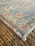 Laysla De Oliveira 2x3 Blue Afghani Whitewashed Oushak