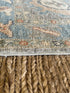 Laysla De Oliveira 2x3 Blue Afghani Whitewashed Oushak