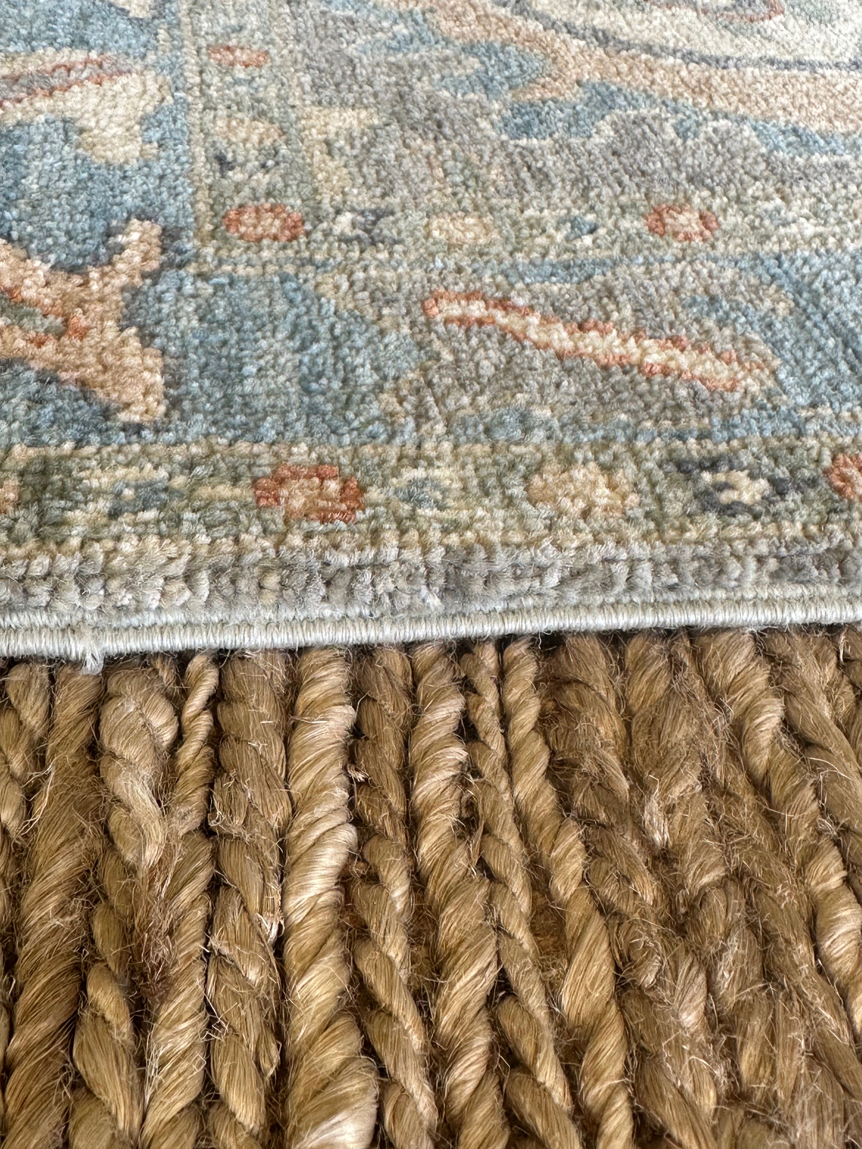 Laysla De Oliveira 2x3 Blue Afghani Whitewashed Oushak