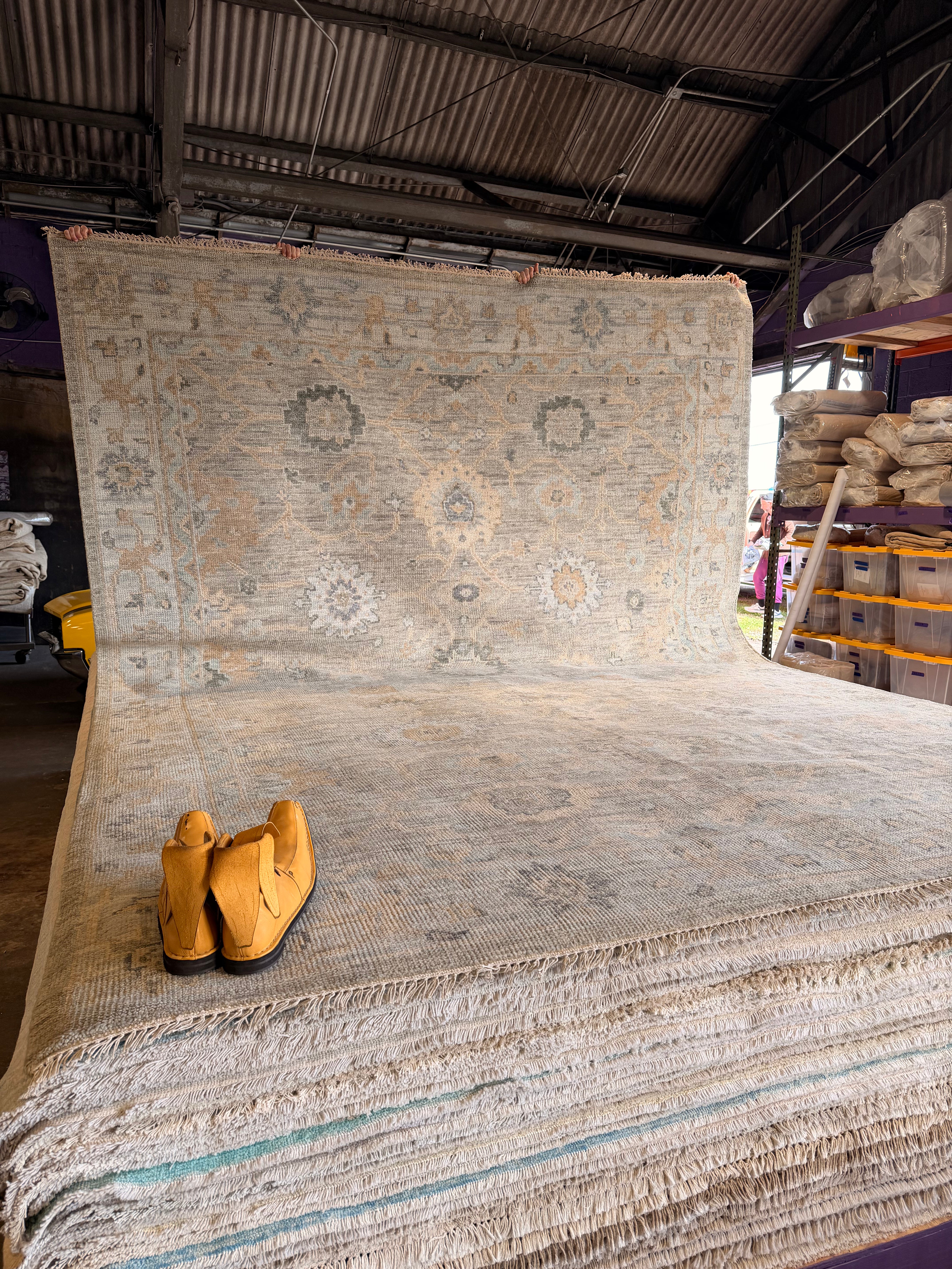 Isabel May 10x14 Grey Hand-Knotted Oushak