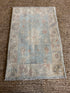 Aaliyah Amrohi 1.11x3 Blue Afghani Whitewashed Oushak