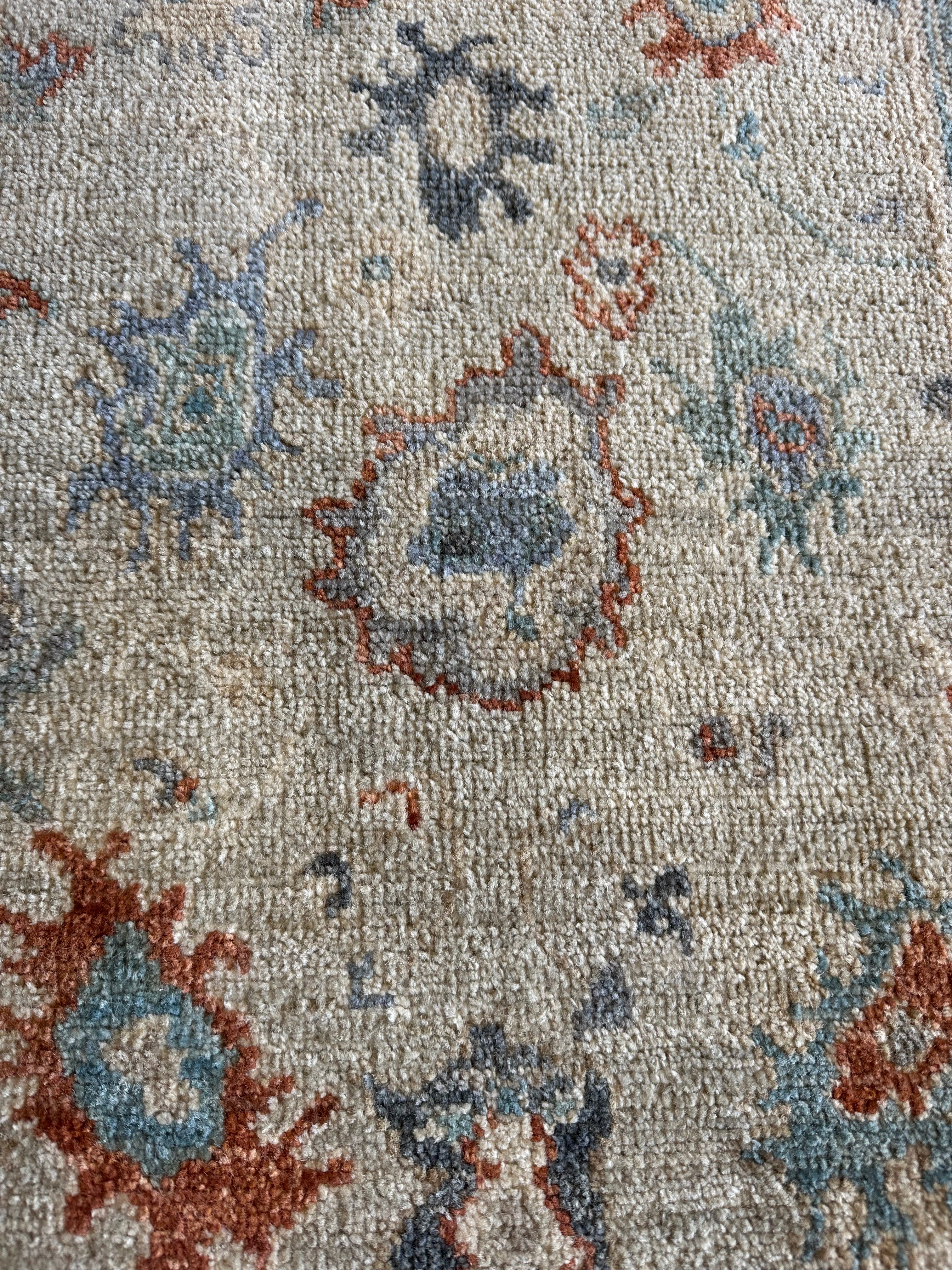 Sofie Calderon 2x3 Blue Afghani Whitewashed Oushak