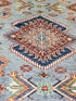 Arianna Anderson 5.8x7.10 Silver and Red Afghani Sultani Rug
