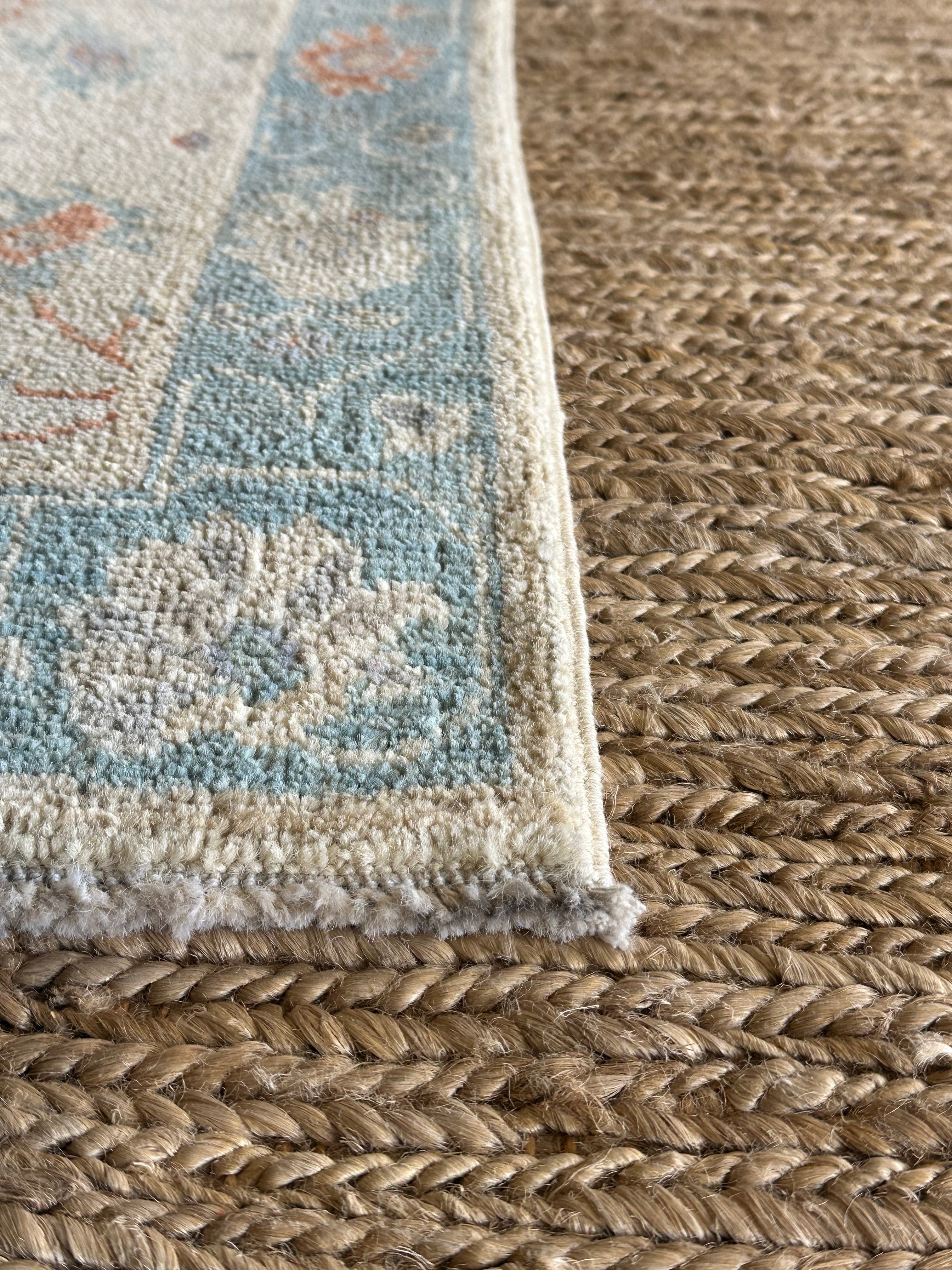 Sofie Calderon 2x3 Blue Afghani Whitewashed Oushak