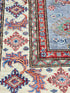 Arianna Anderson 5.8x7.10 Silver and Red Afghani Sultani Rug