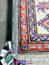 Arianna Anderson 5.8x7.10 Silver and Red Afghani Sultani Rug