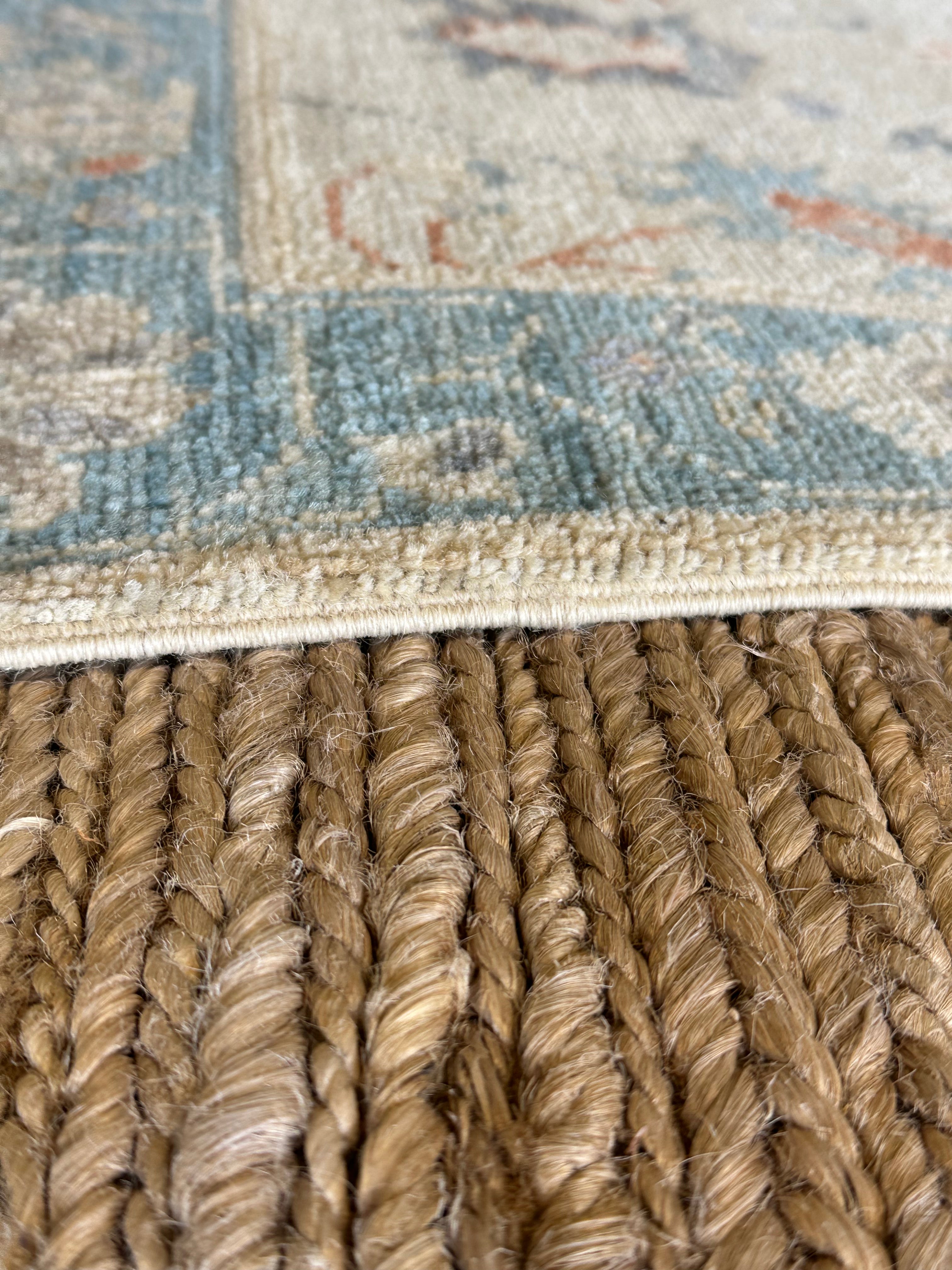 Sofie Calderon 2x3 Blue Afghani Whitewashed Oushak
