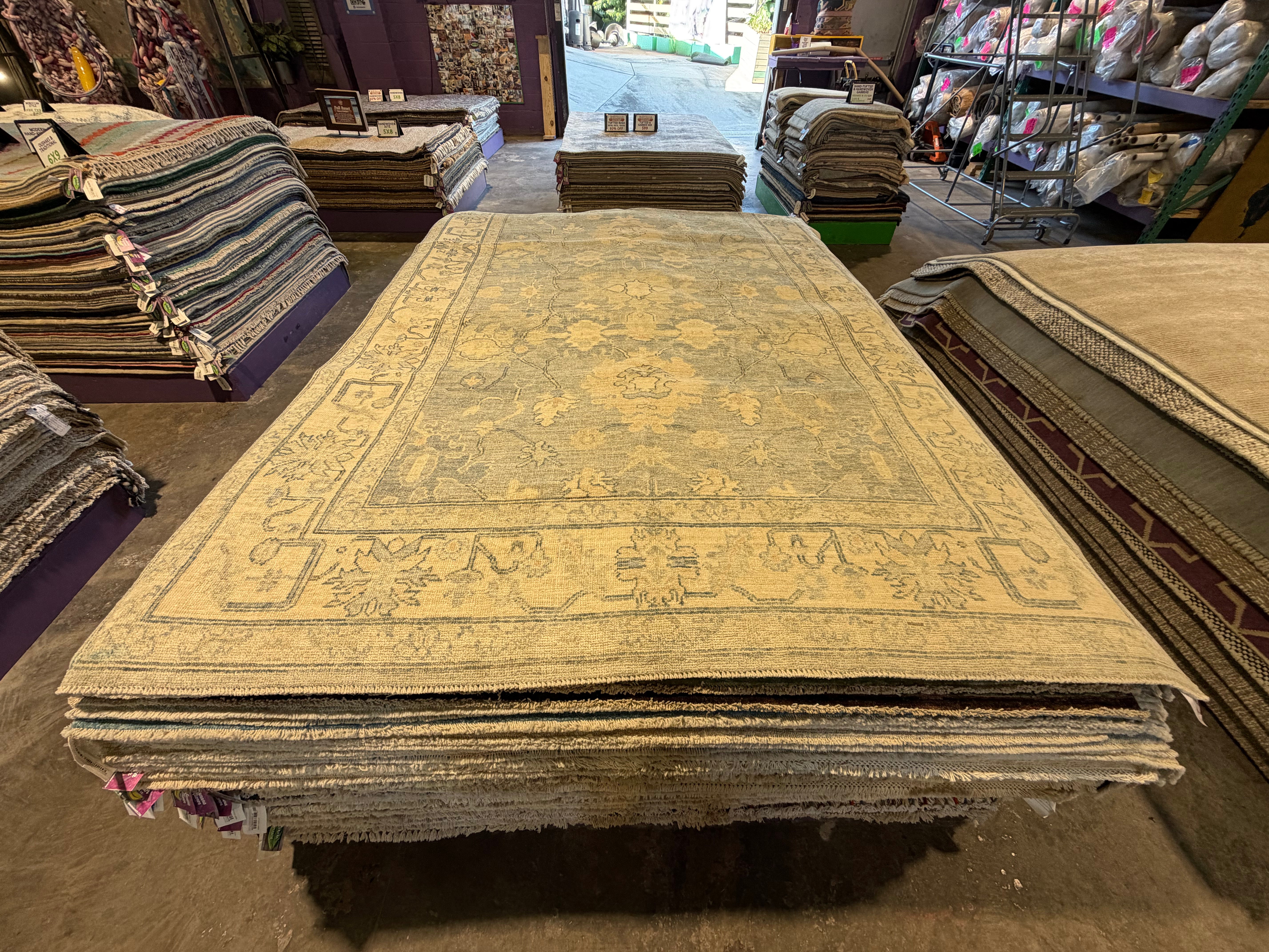 Jade Somerville 5.8x9 Hand-Knotted Afghani Oushak