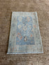 Charisma J. Sieras 2x3.1 Blue Afghani Whitewashed Oushak