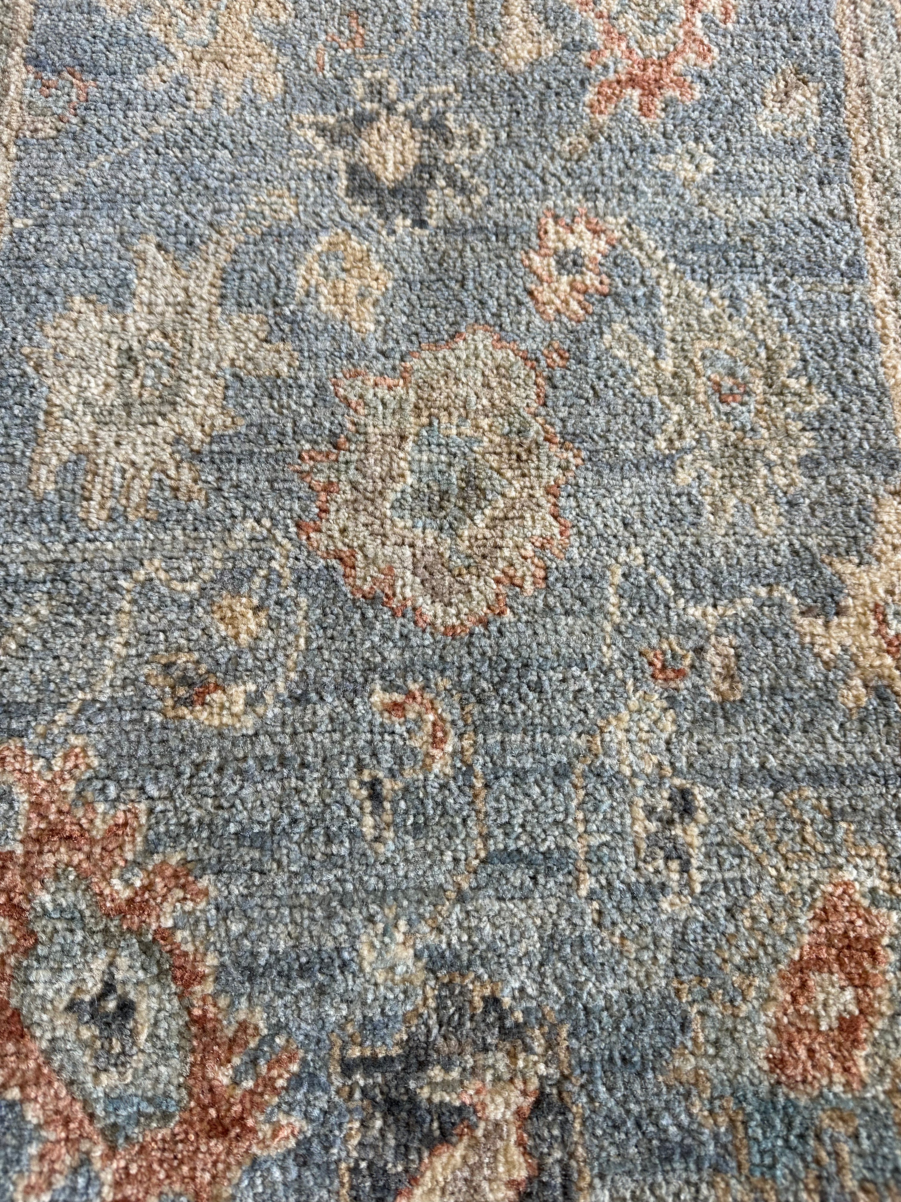 Charisma J. Sieras 2x3.1 Blue Afghani Whitewashed Oushak