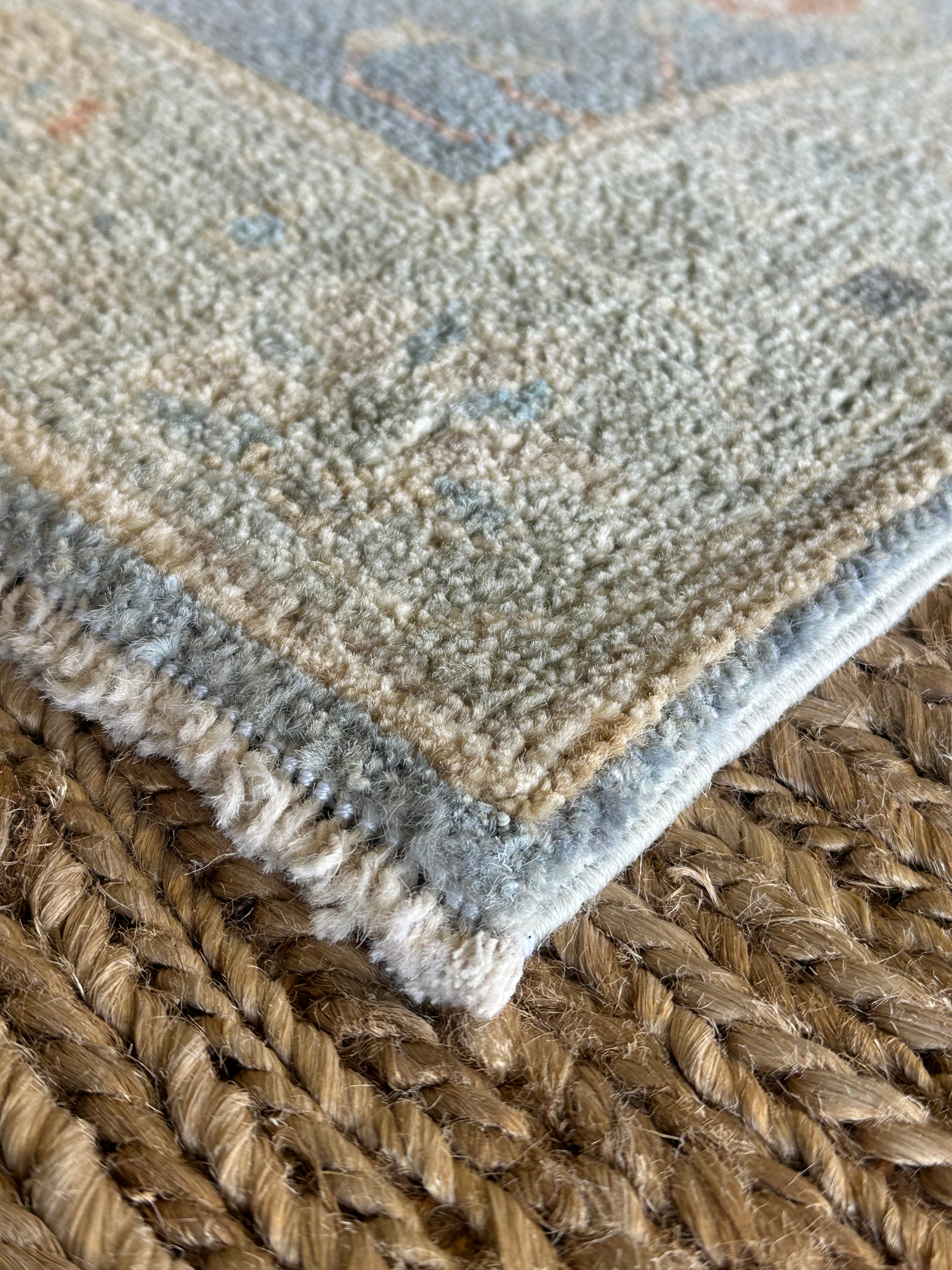 Charisma J. Sieras 2x3.1 Blue Afghani Whitewashed Oushak