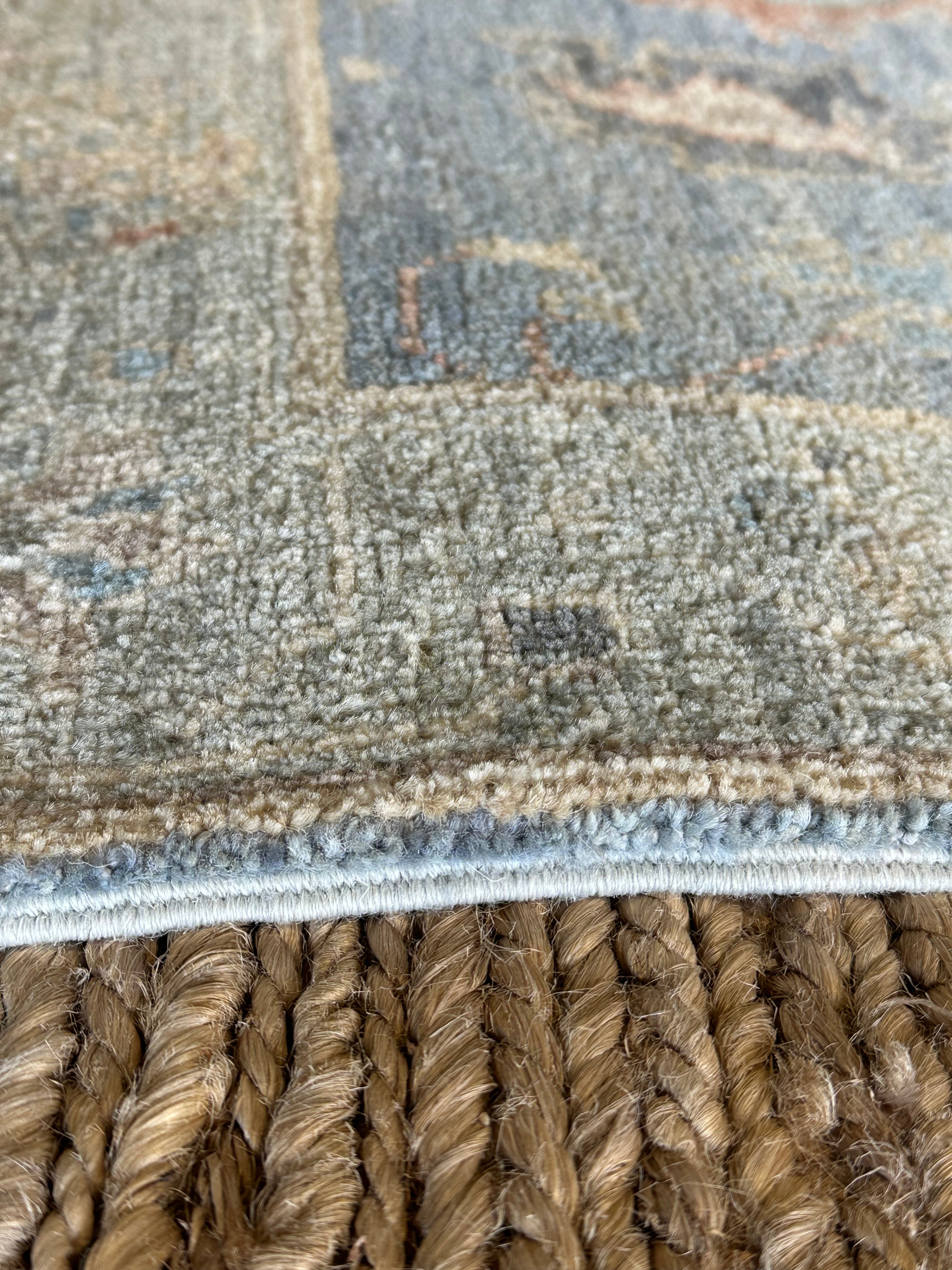 Charisma J. Sieras 2x3.1 Blue Afghani Whitewashed Oushak