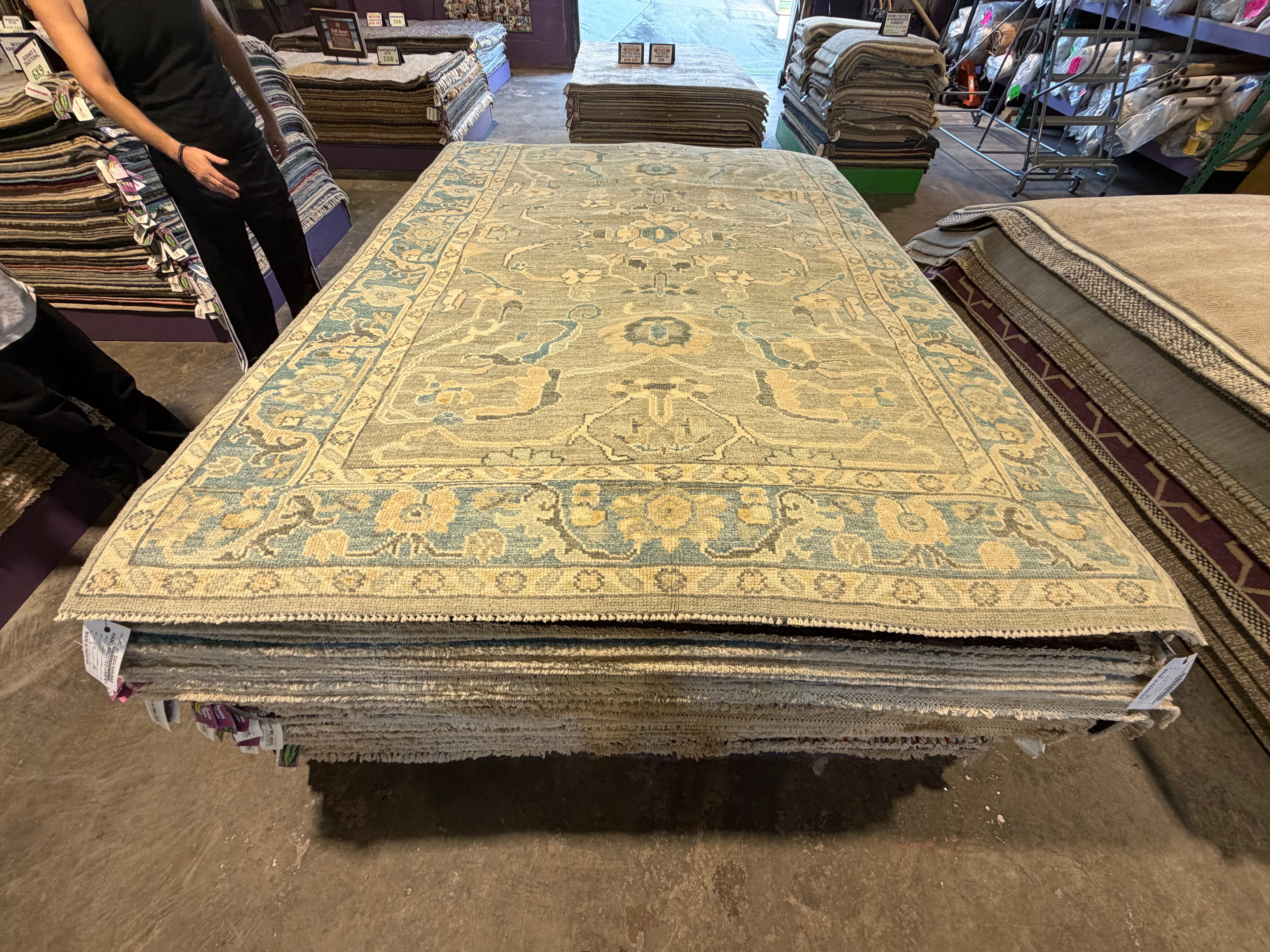 Hannah Sansome 6.1x9 Hand-Knotted Afghani Oushak