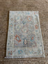 Stephanie Nur 2x3 Blue Afghani Whitewashed Oushak