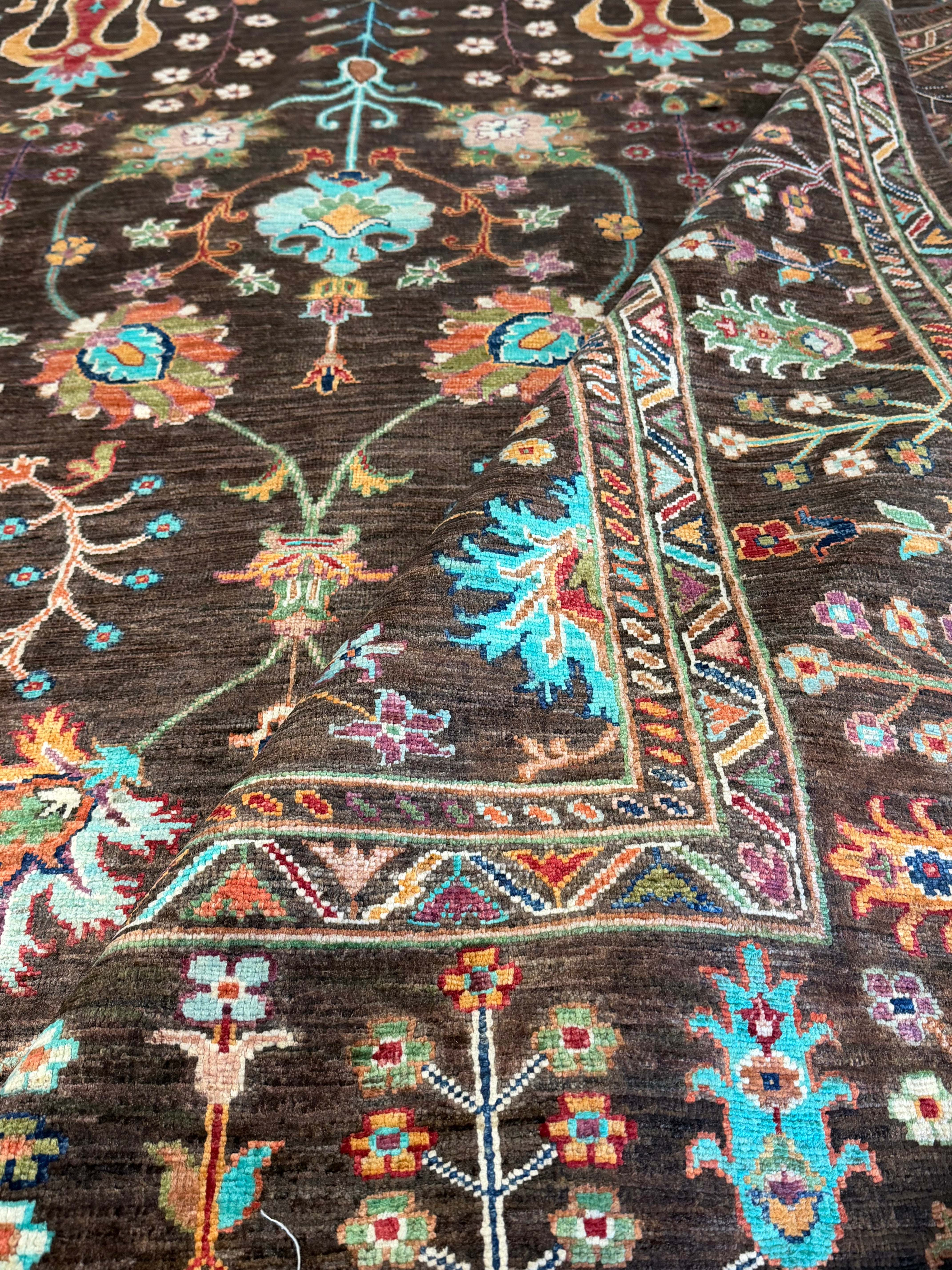 Cary Deuber 6.9x9.8 Brown Afghani Mamluk Rug