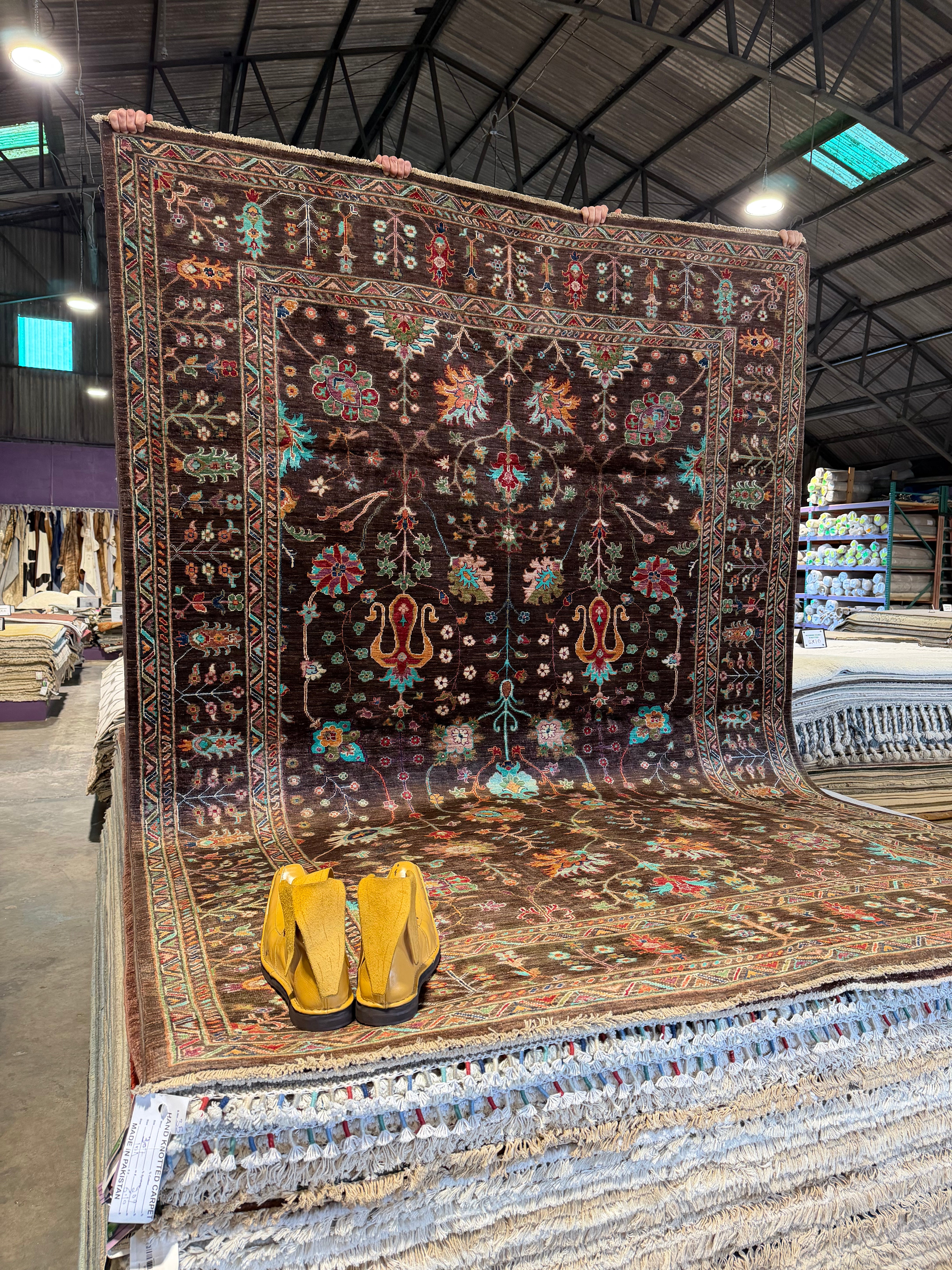 Cary Deuber 6.9x9.8 Brown Afghani Mamluk Rug