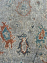 Cisely Saldaña 1.10x3.11 Blue Afghani Whitewashed Oushak