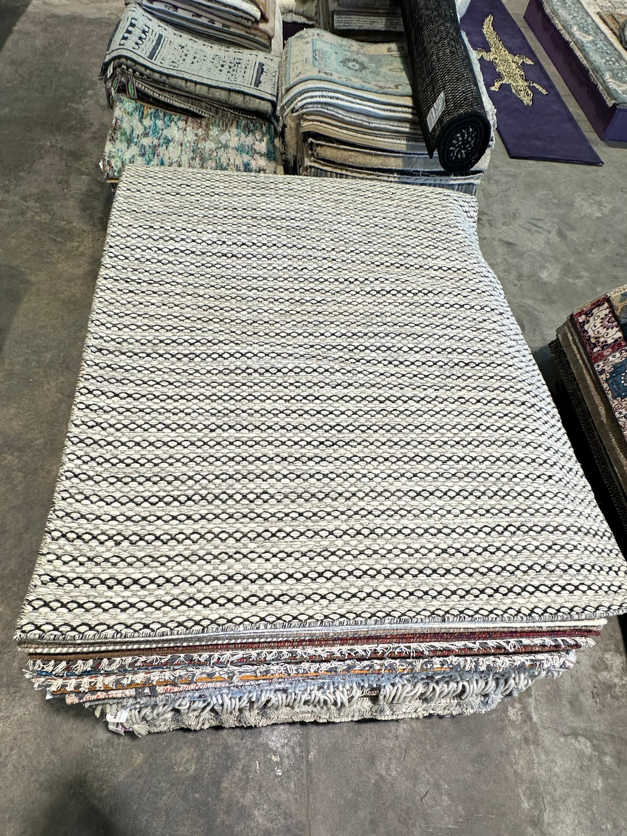 Lamplighter 4.6x6.7 Handwoven Durrie Rug (Multiple Colors)