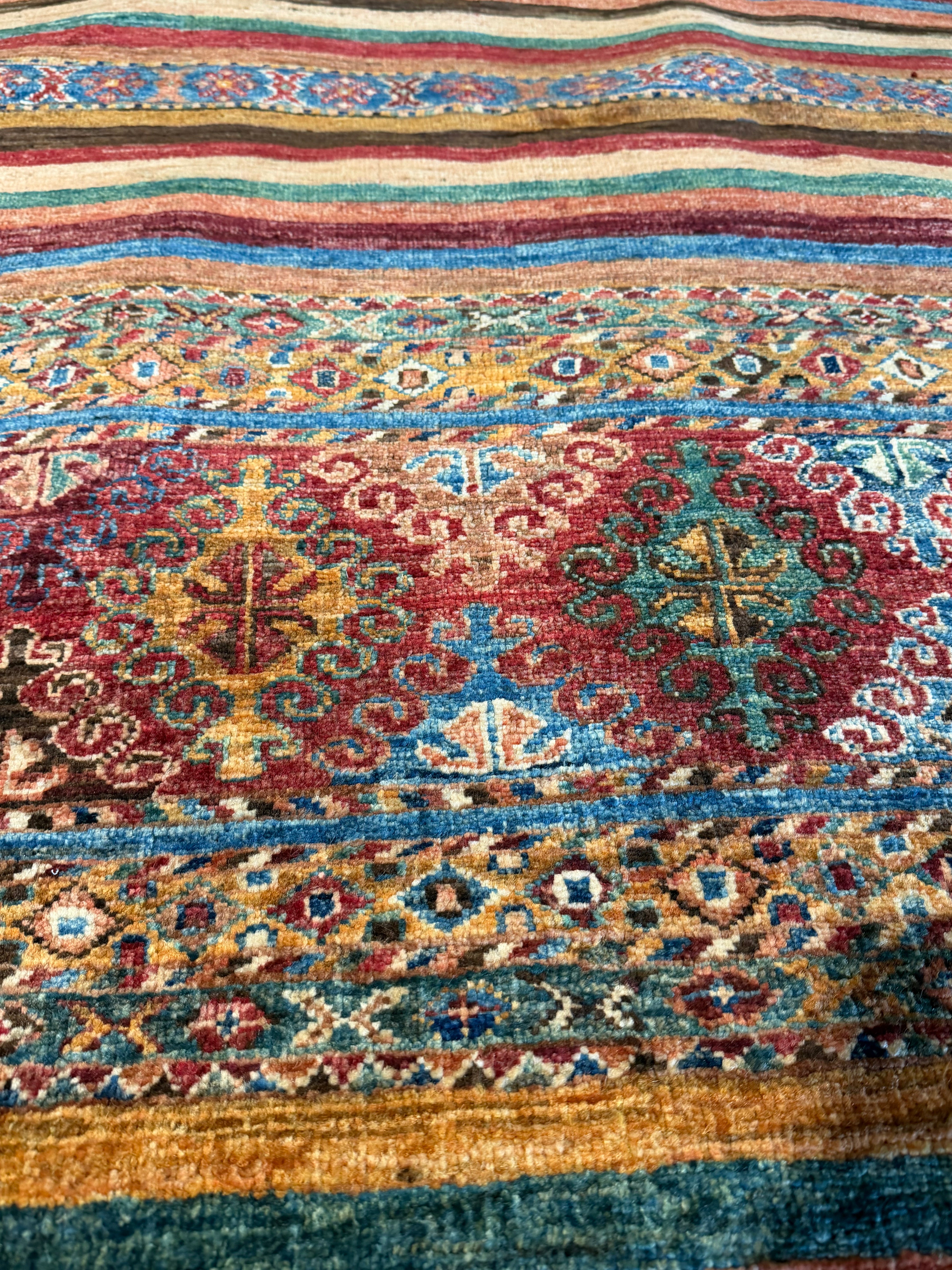 Kelly Carmichael 6.9x9.3 Orange Afghani Khorjin Rug