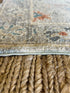 Cisely Saldaña 1.10x3.11 Blue Afghani Whitewashed Oushak