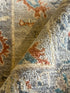 Cisely Saldaña 1.10x3.11 Blue Afghani Whitewashed Oushak