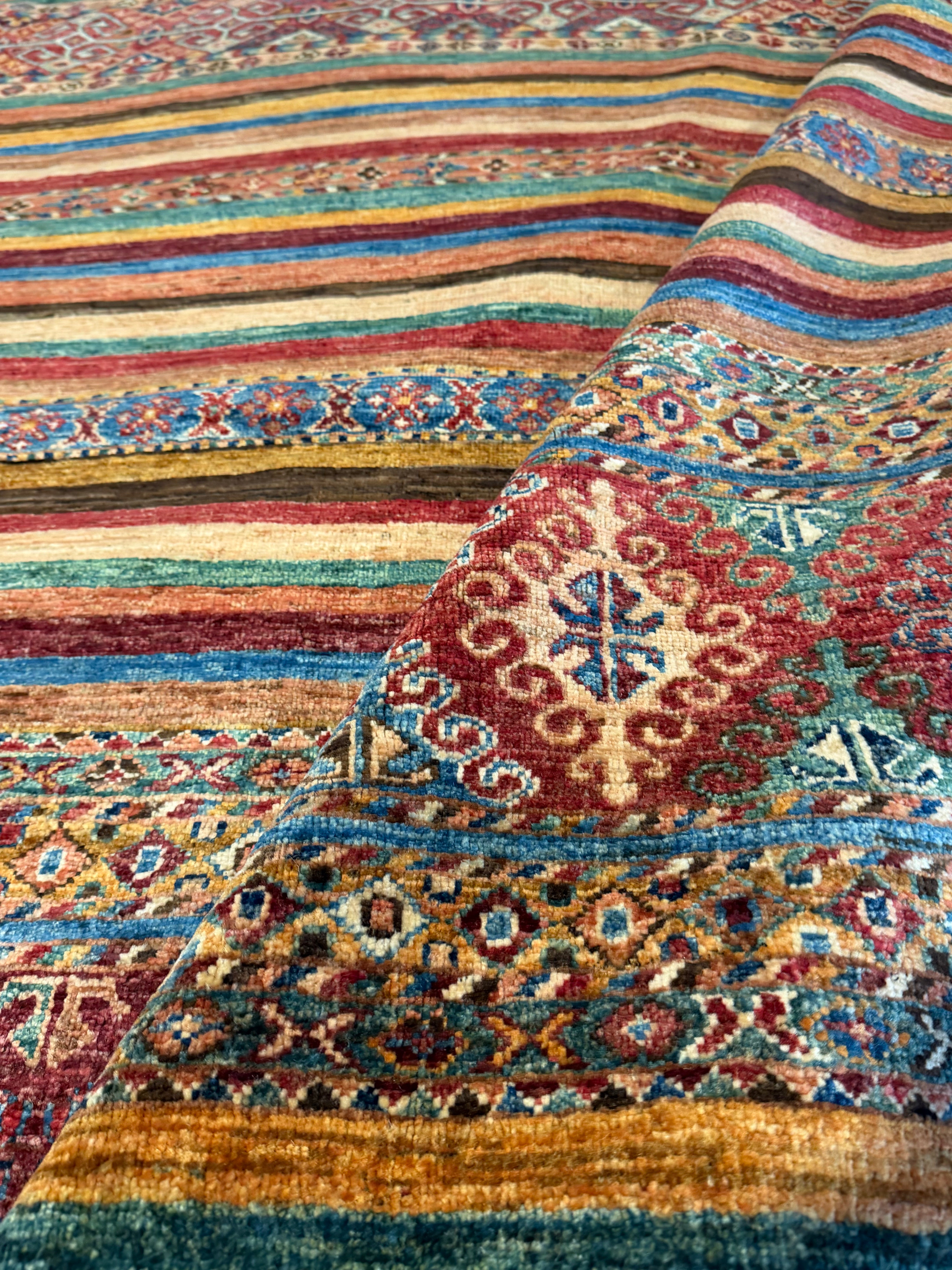 Kelly Carmichael 6.9x9.3 Orange Afghani Khorjin Rug