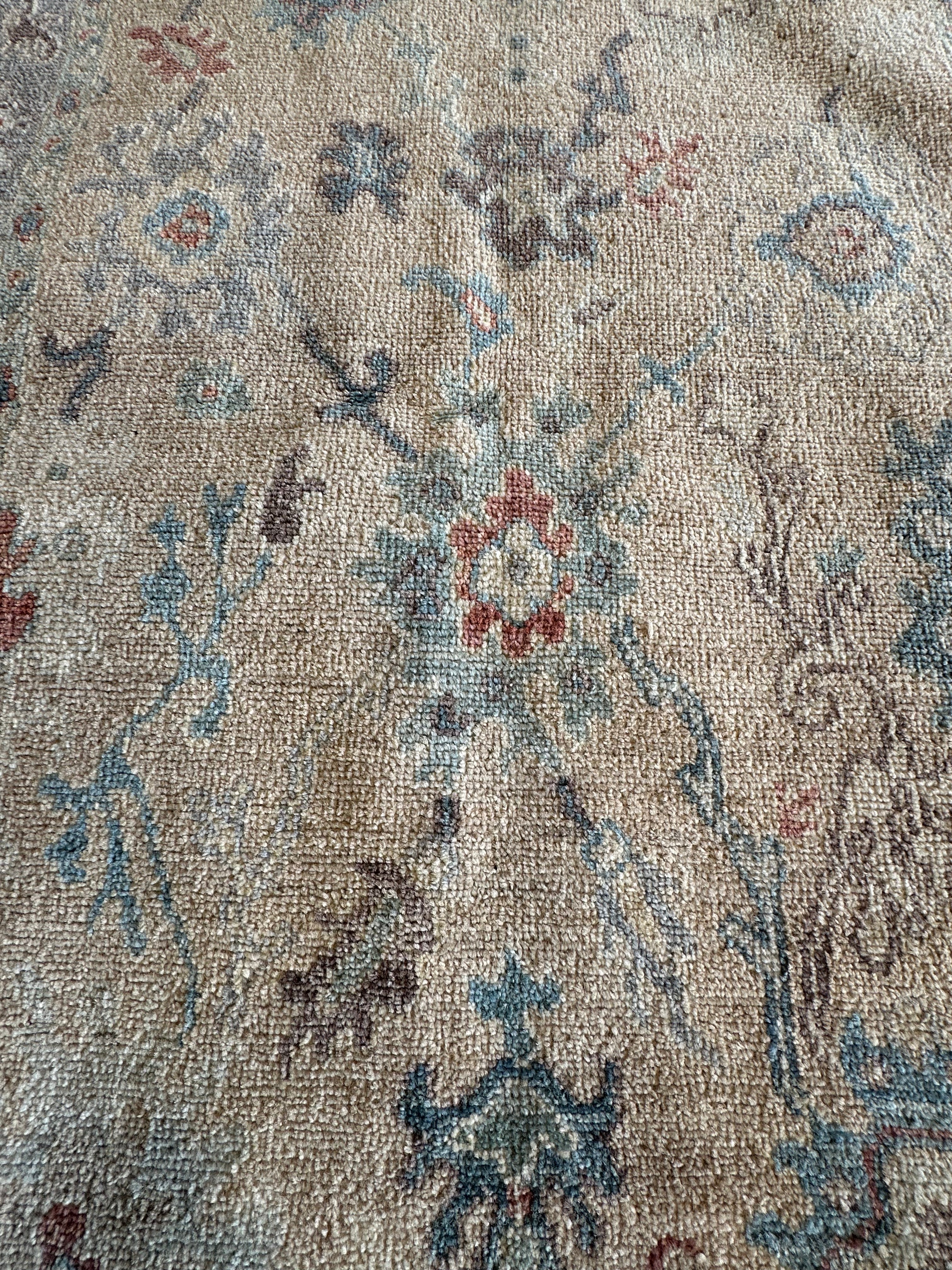 Czarina Mireles 3x4.11 Blue Afghani Whitewashed Oushak