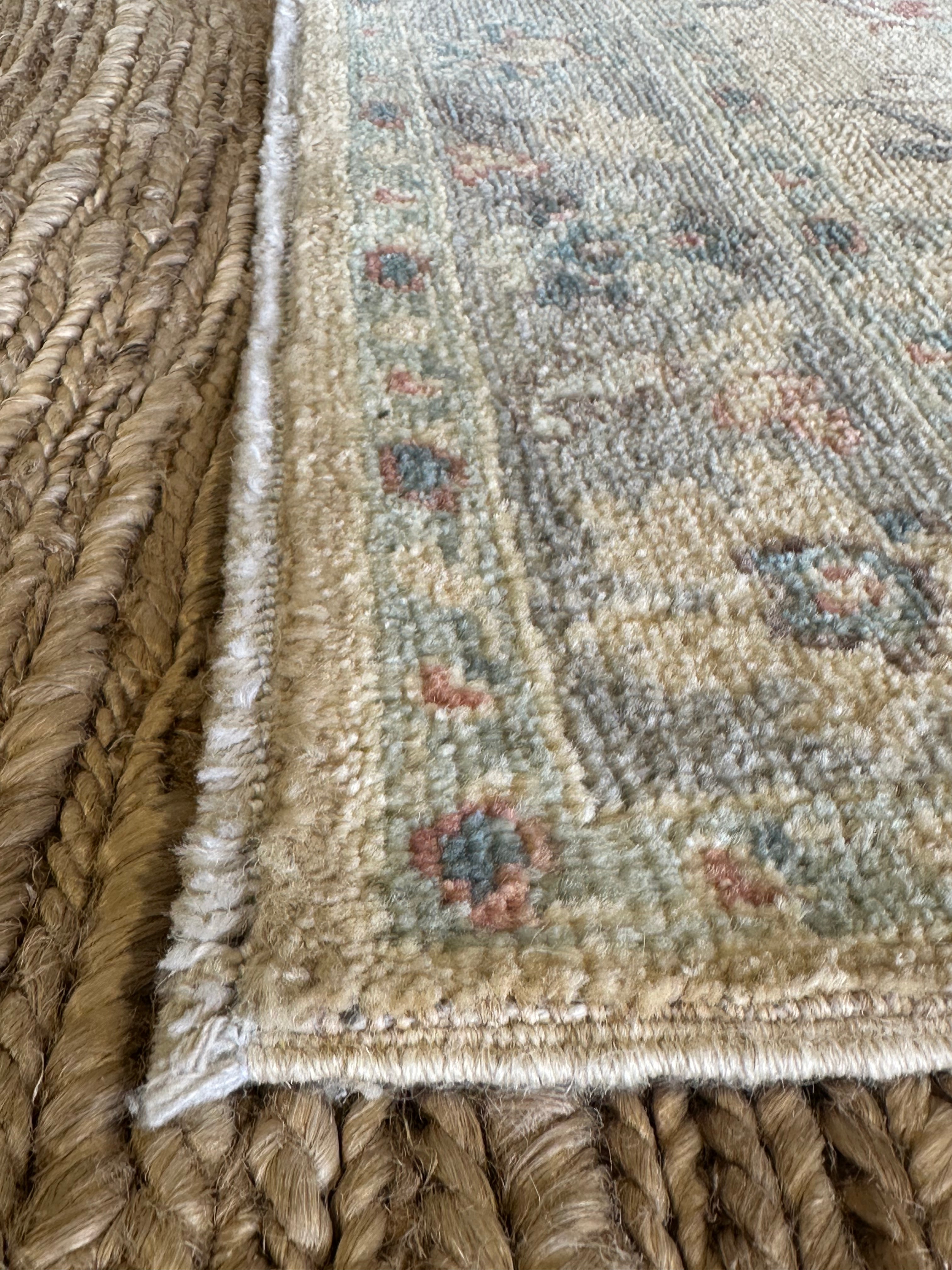 Czarina Mireles 3x4.11 Blue Afghani Whitewashed Oushak
