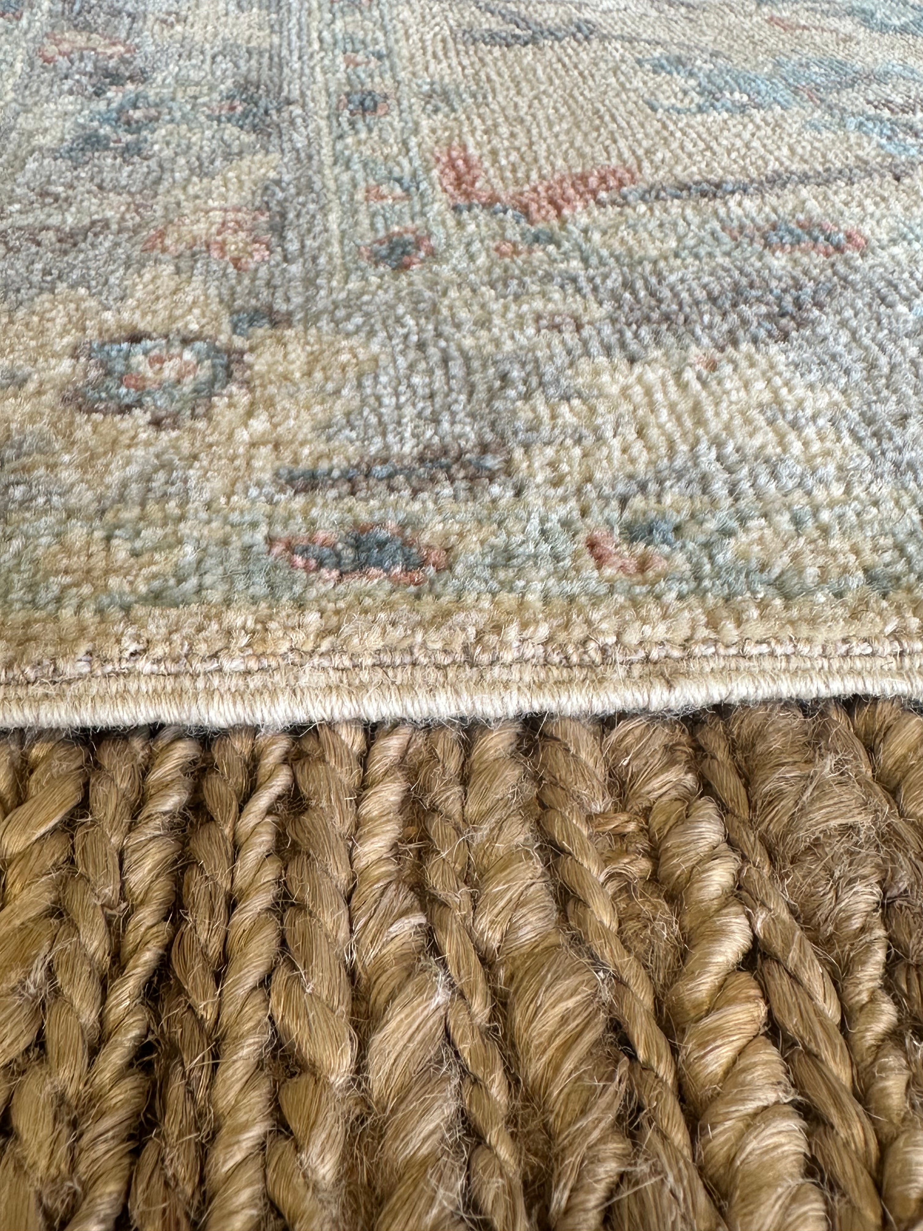 Czarina Mireles 3x4.11 Blue Afghani Whitewashed Oushak