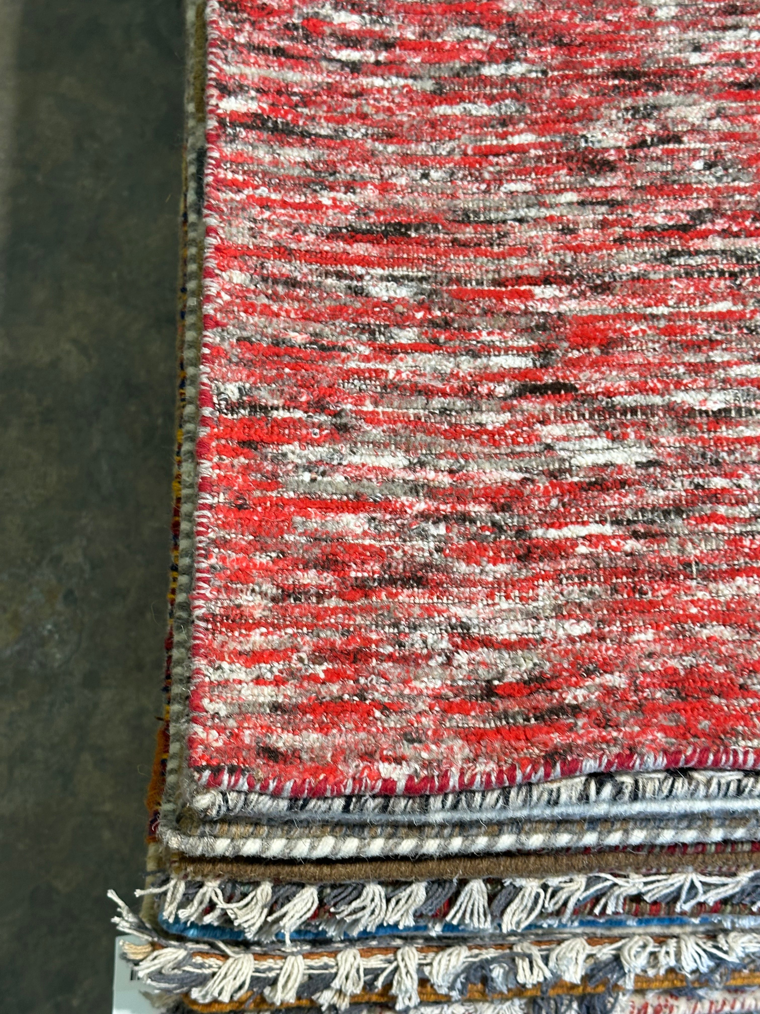 Jenny 4.9x6.6 Handwoven Wool Textured Durrie
