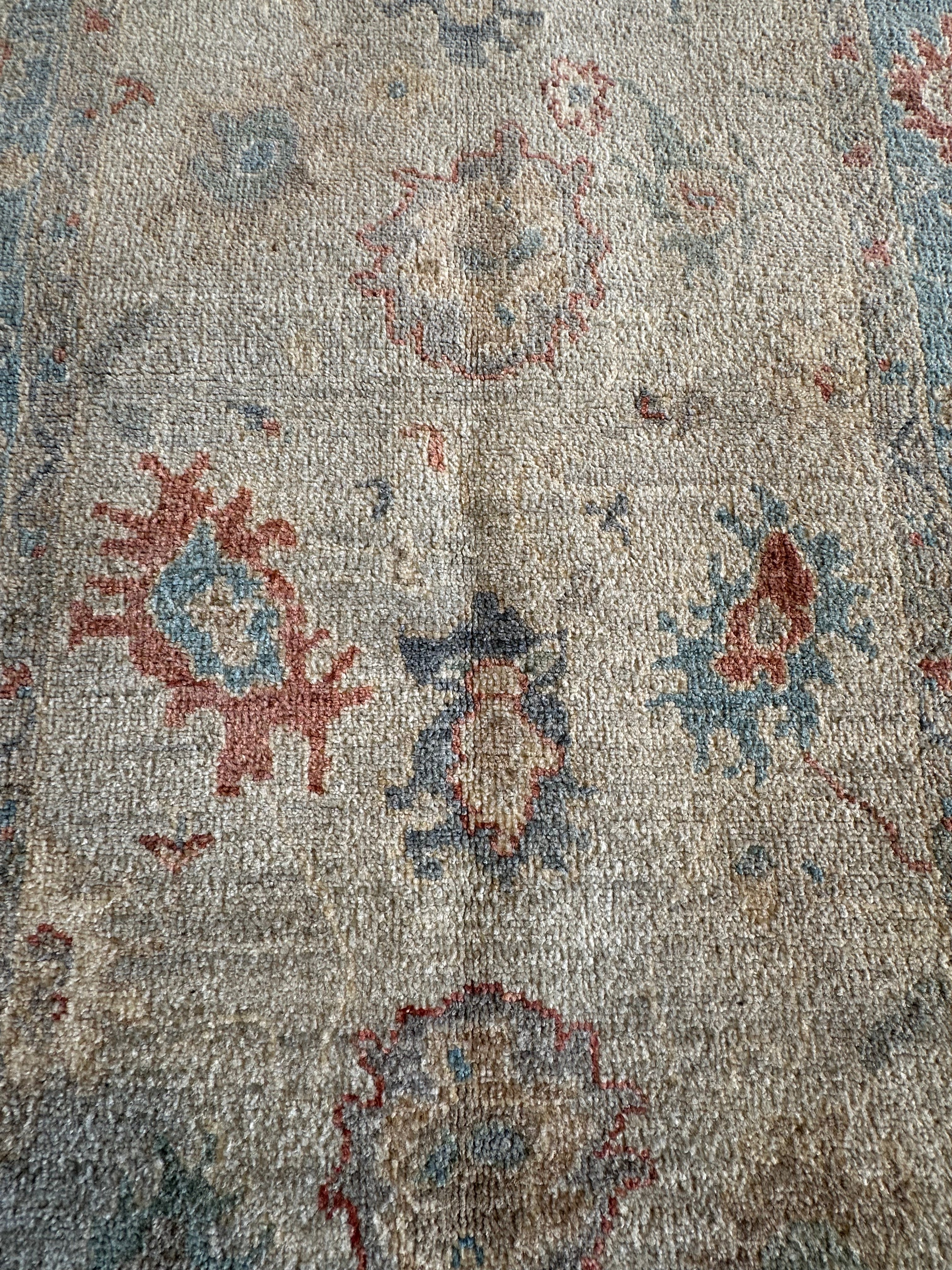 Ana Cruz Kayne 2.11x4.11 Blue Afghani Whitewashed Oushak