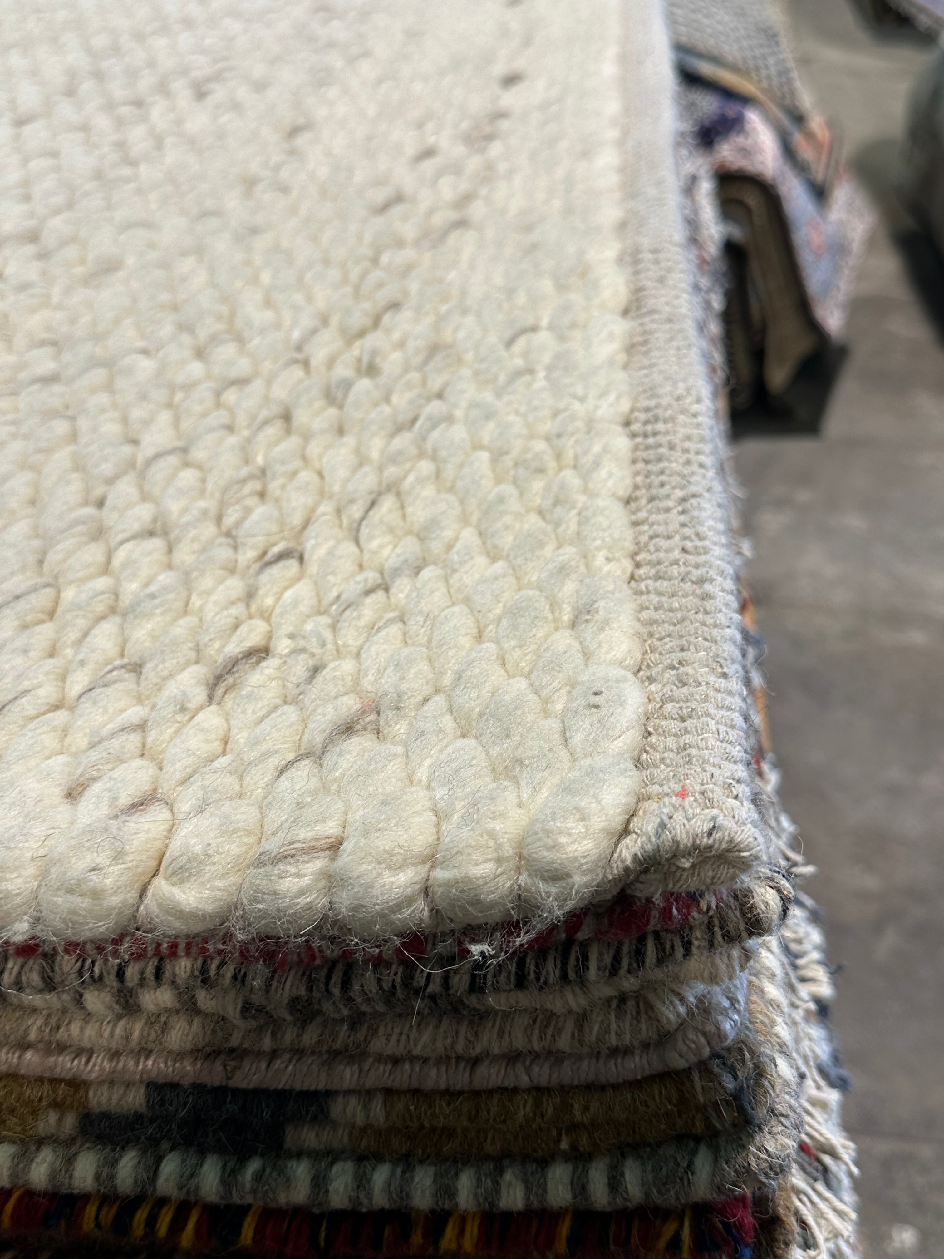 Elizabeth Inchbald Handwoven Wool Durrie Natural Ivory (various sizes)