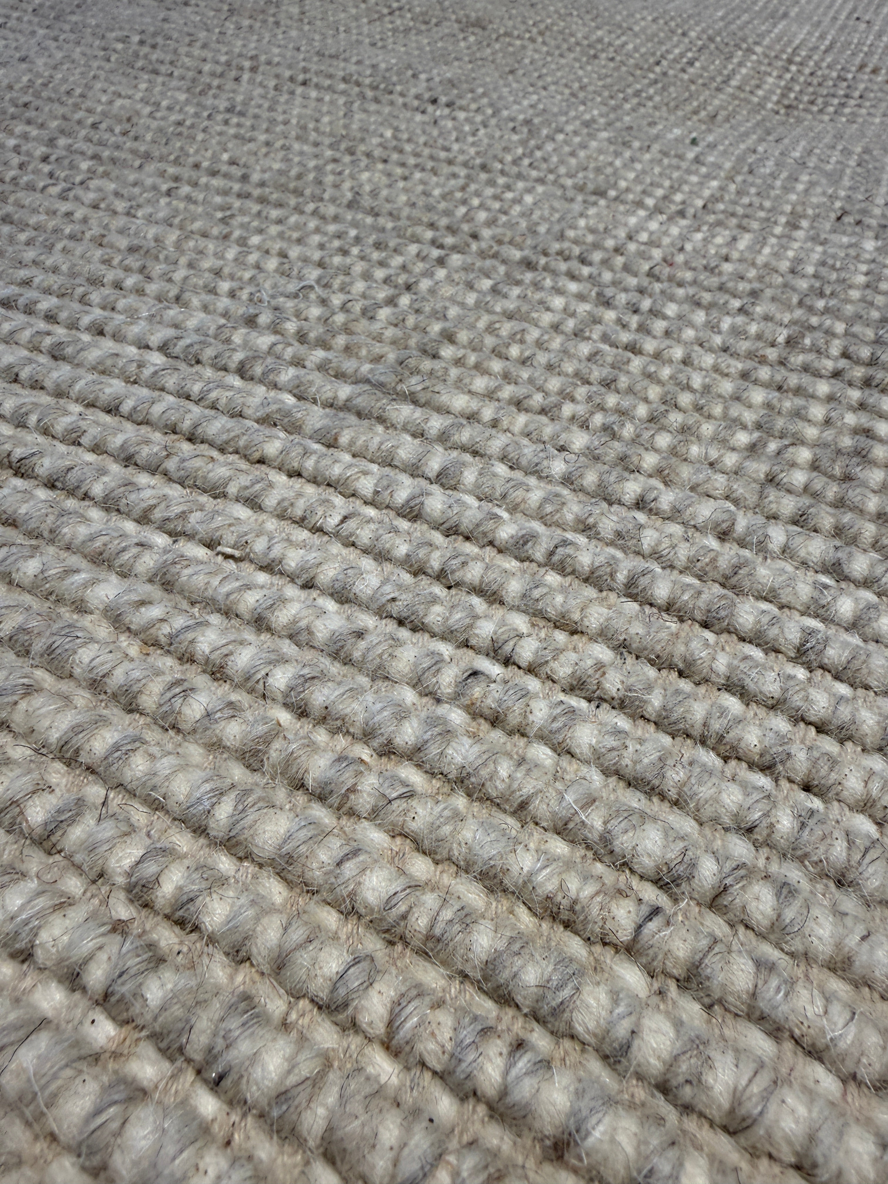 Carnival in Covington 8x11 Handwoven Ivory Textured Durrie