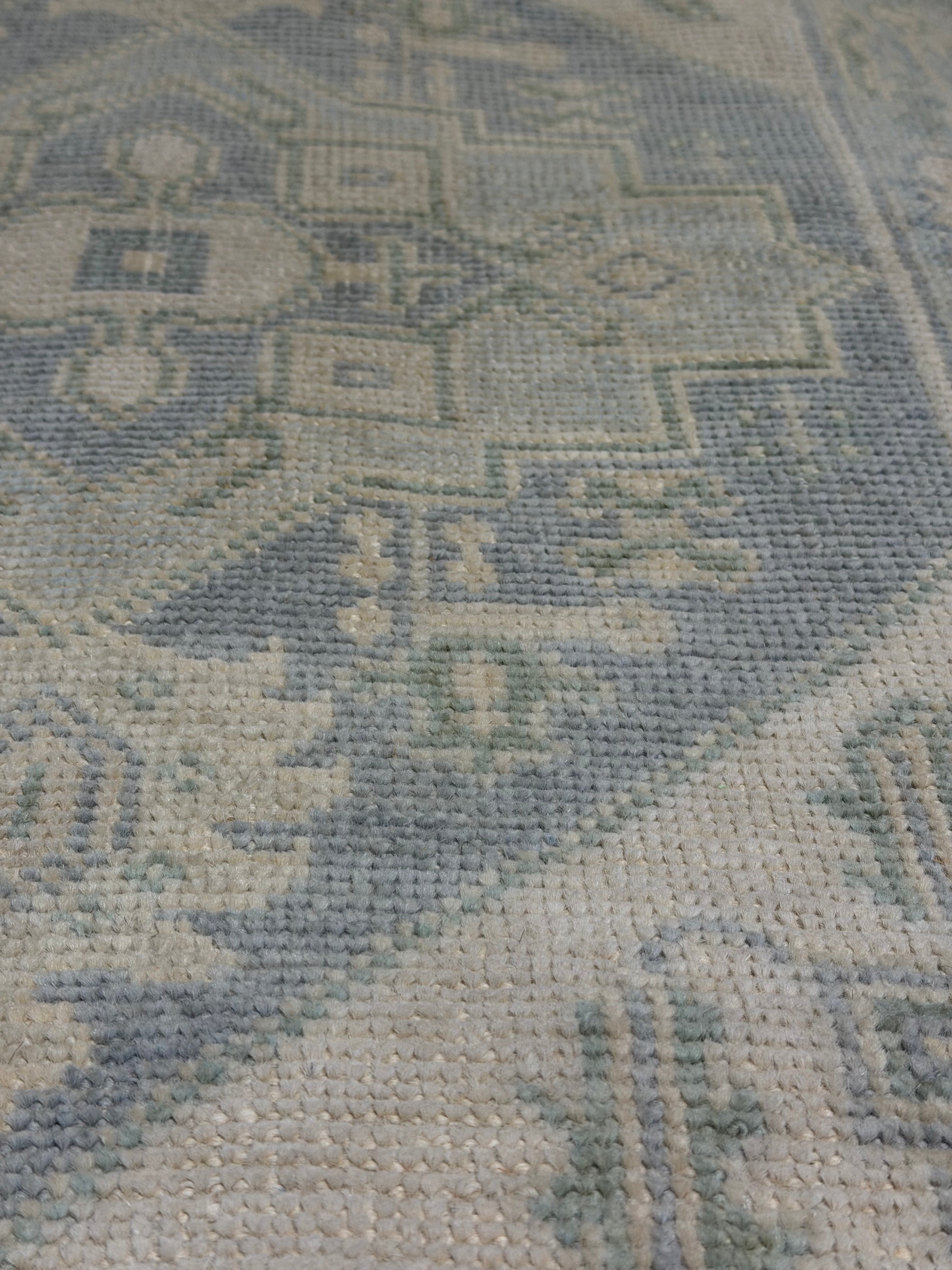 Nathalie Pierrat 2.7x9.10 Hand-Knotted  Afghani Oushak Runner