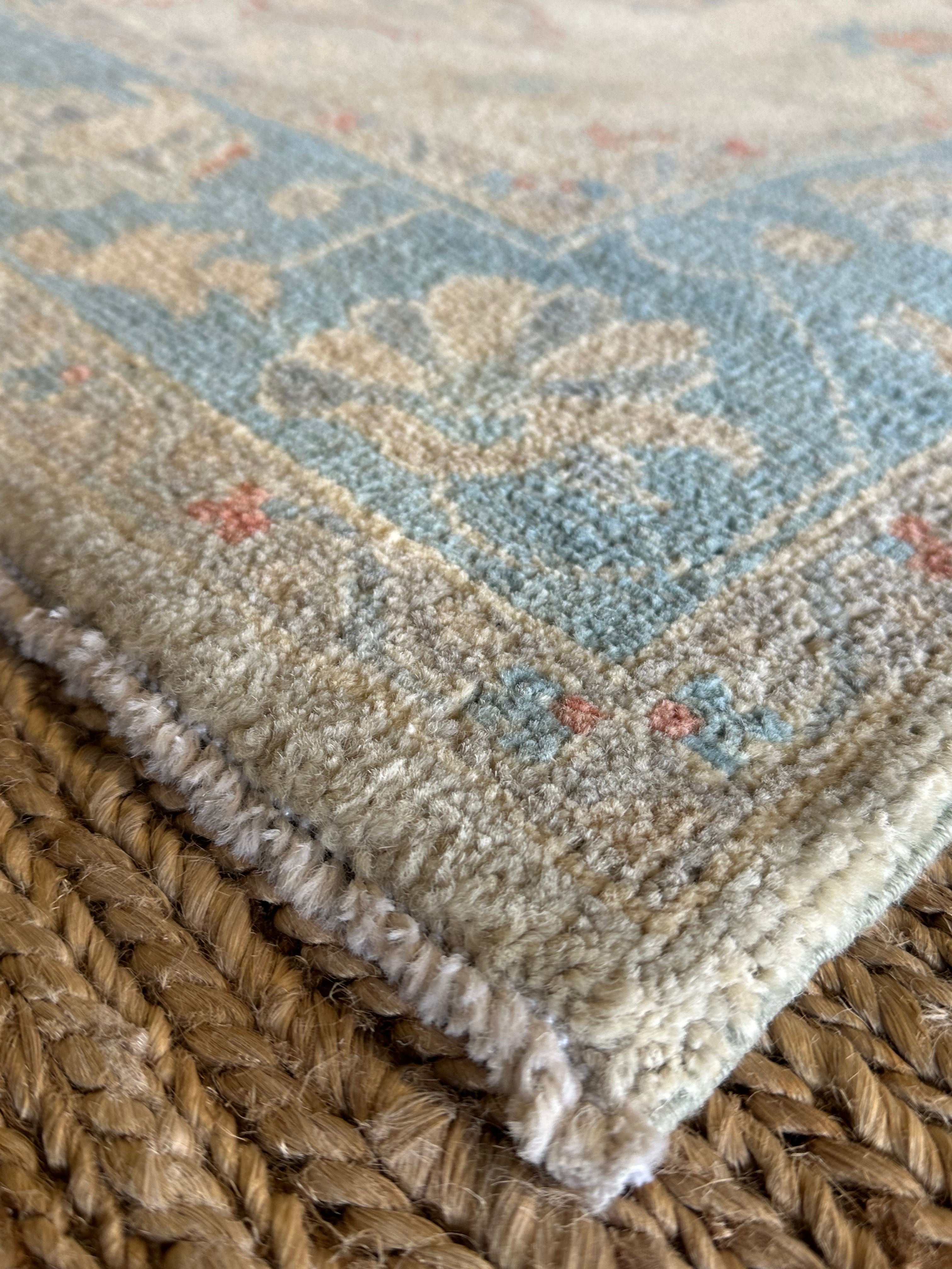Ana Cruz Kayne 2.11x4.11 Blue Afghani Whitewashed Oushak