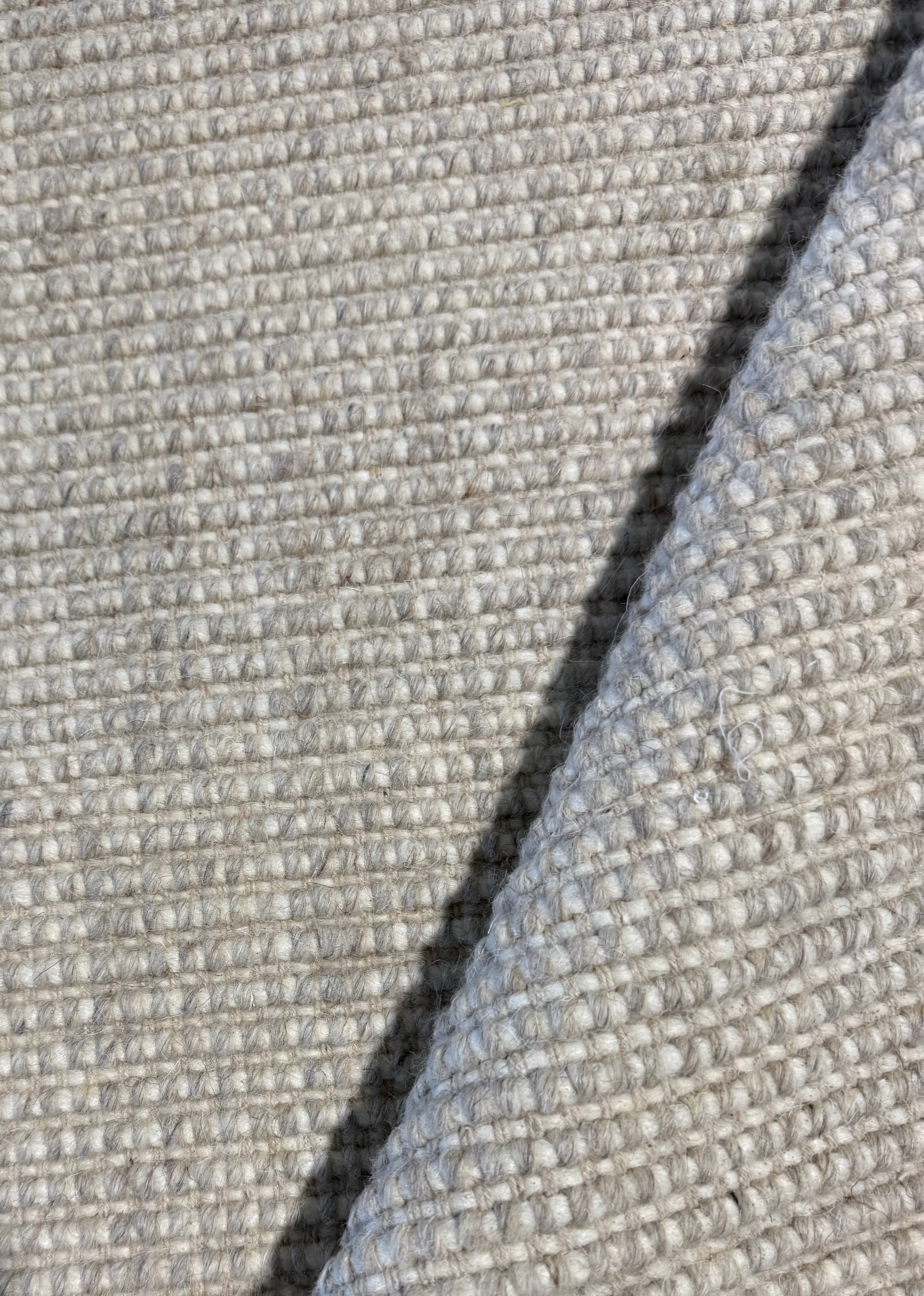 Carnival in Covington 8x11 Handwoven Ivory Textured Durrie