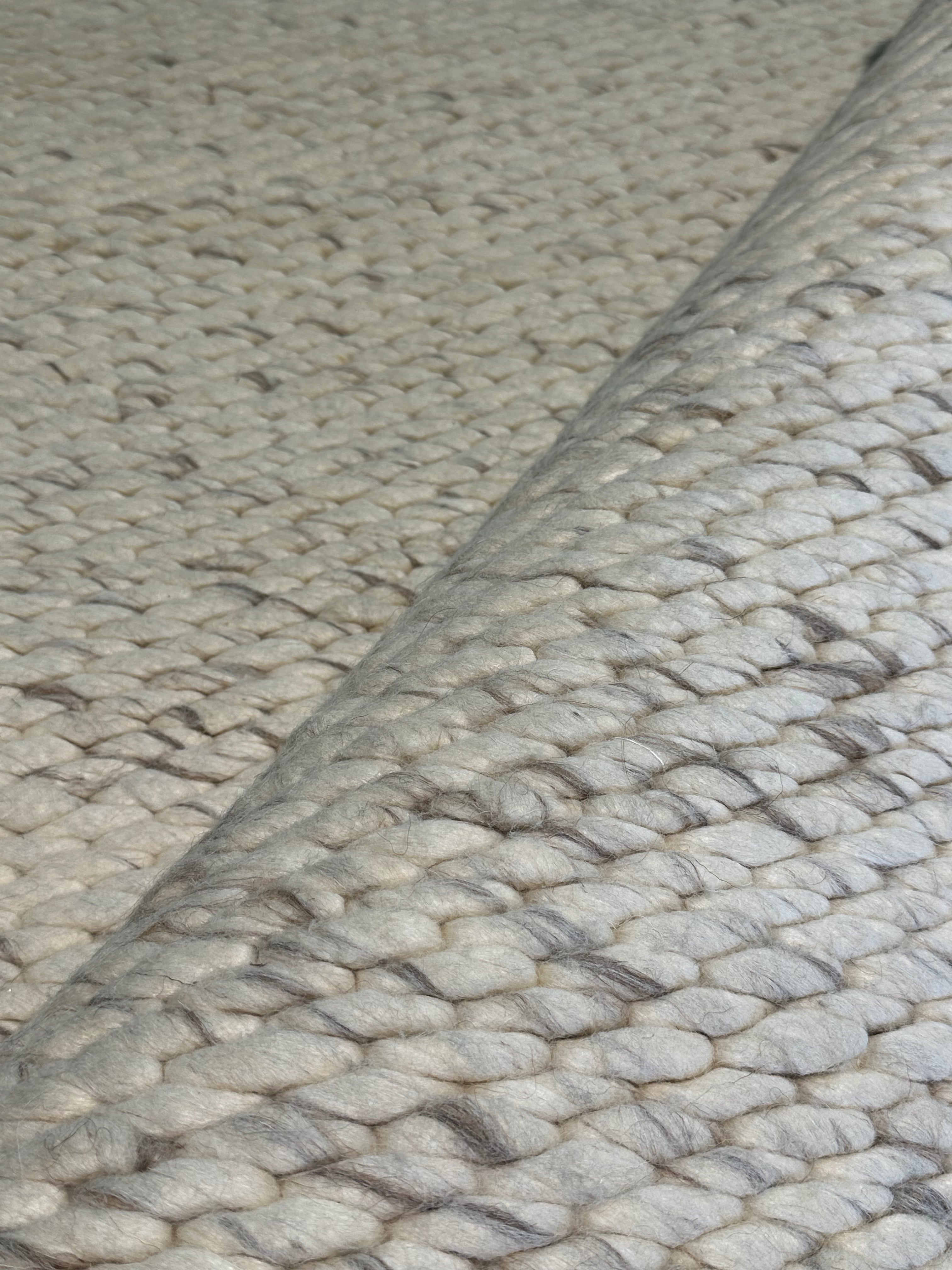 Elizabeth Inchbald Handwoven Wool Durrie Natural Ivory (various sizes)