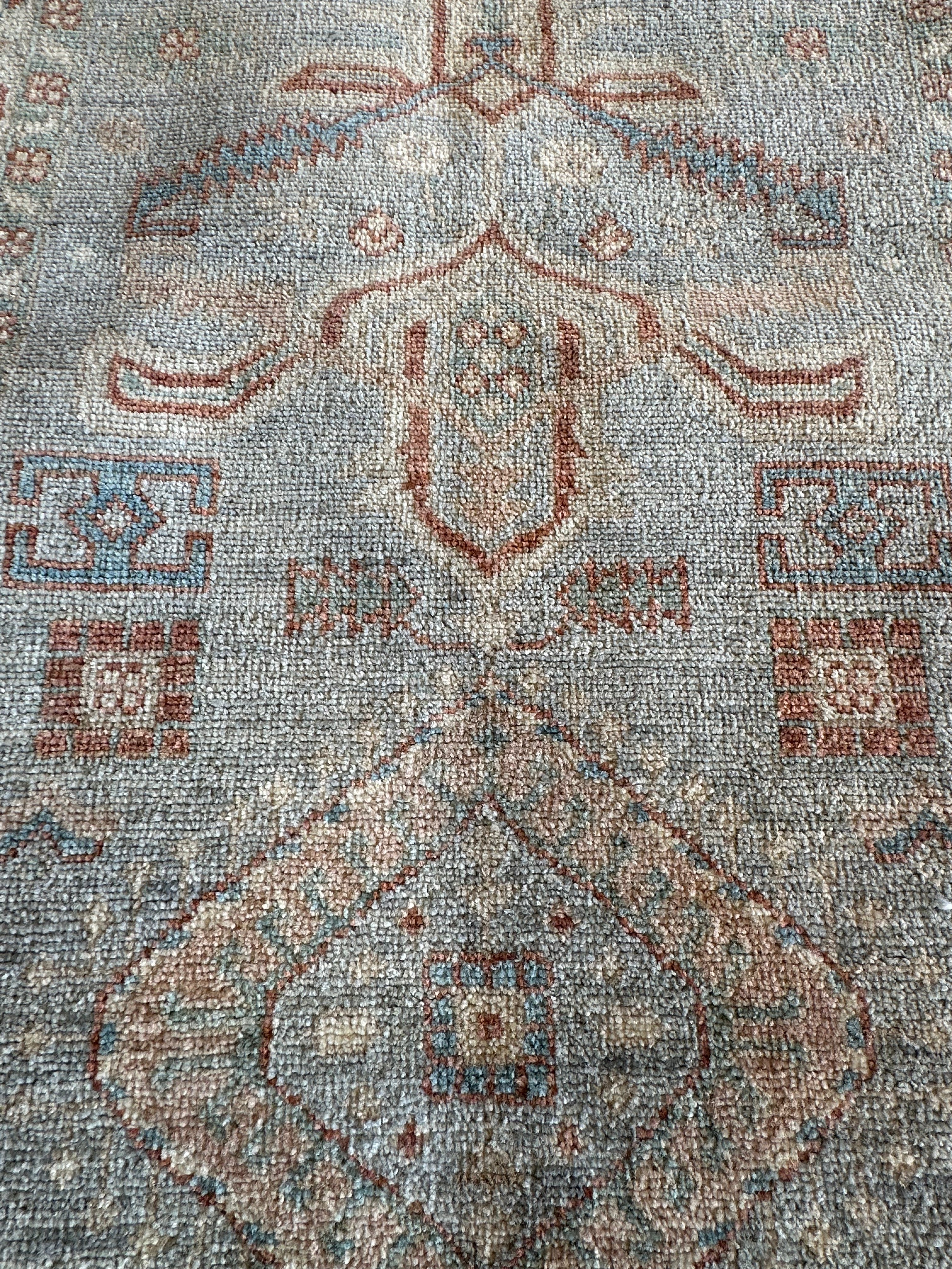 Marguerite Stimpson 2.11x4.11 Blue Afghani Whitewashed Oushak
