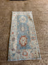 Karen Wacker 1.11x4.1 Blue Afghani Whitewashed Oushak